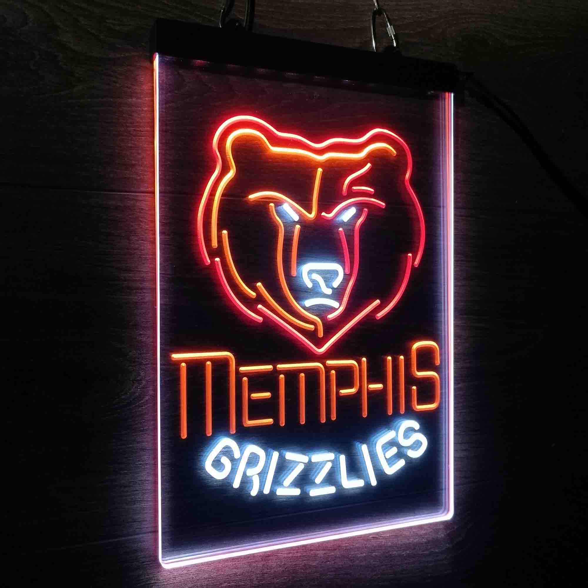 Memphis Grizzlies Neon 3-Color LED Sign