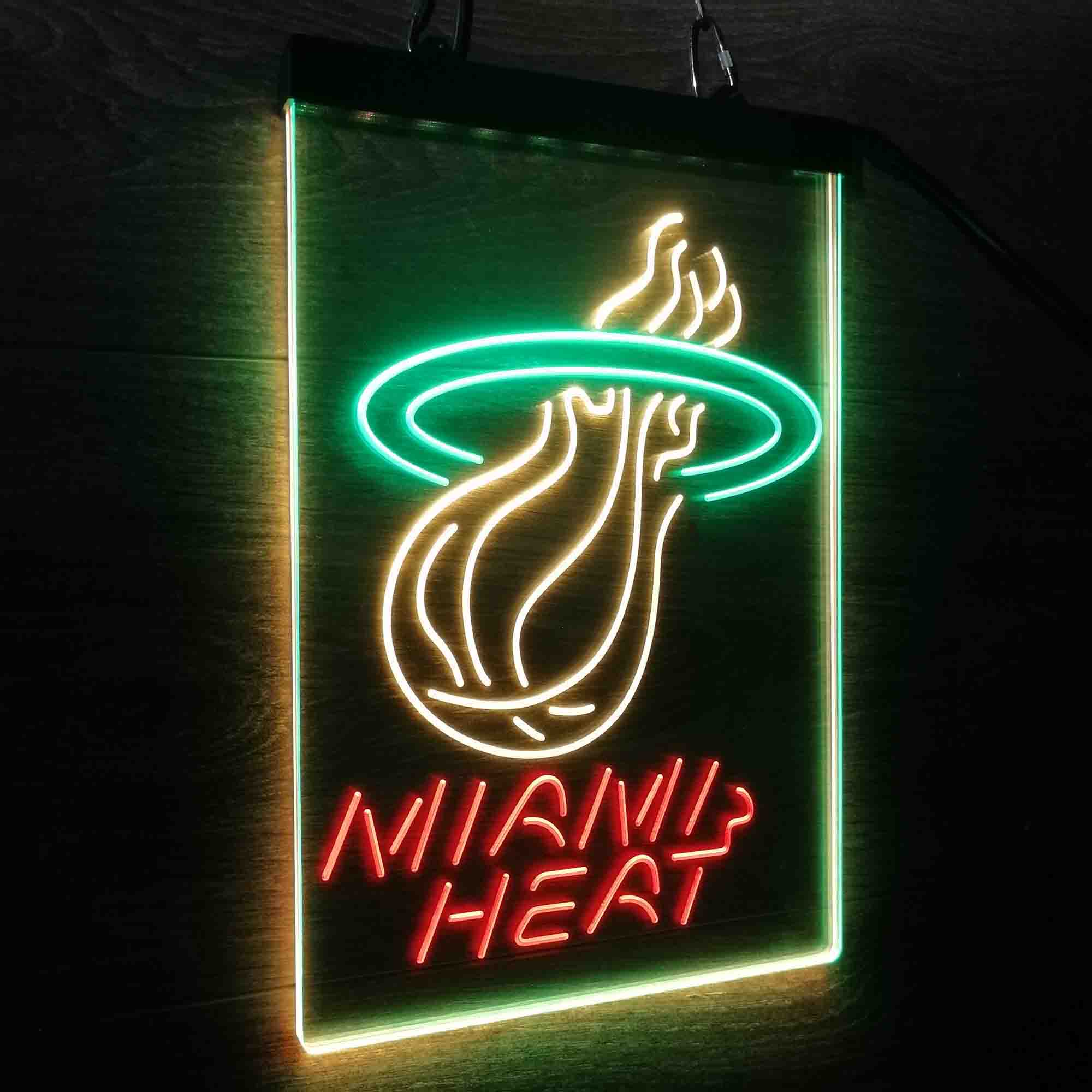 Miami Heat Neon 3-Color LED Sign