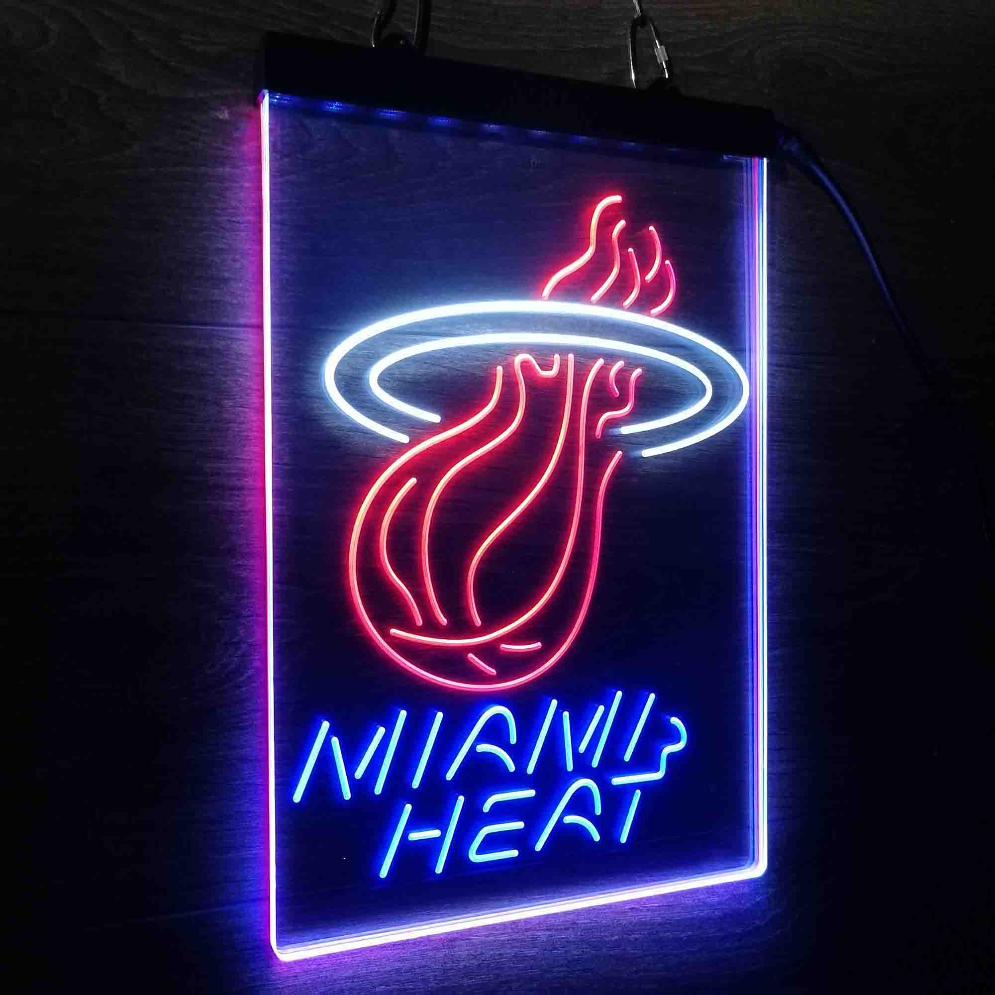 Miami Heat Neon 3-Color LED Sign