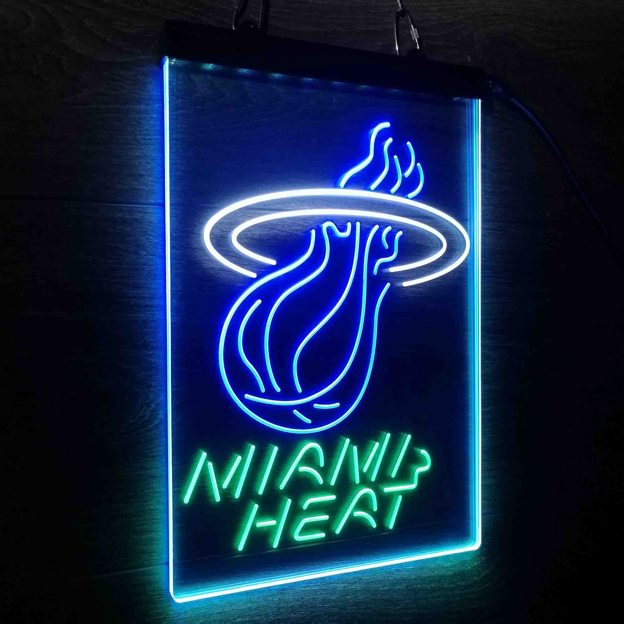 Miami Heat Neon 3-Color LED Sign