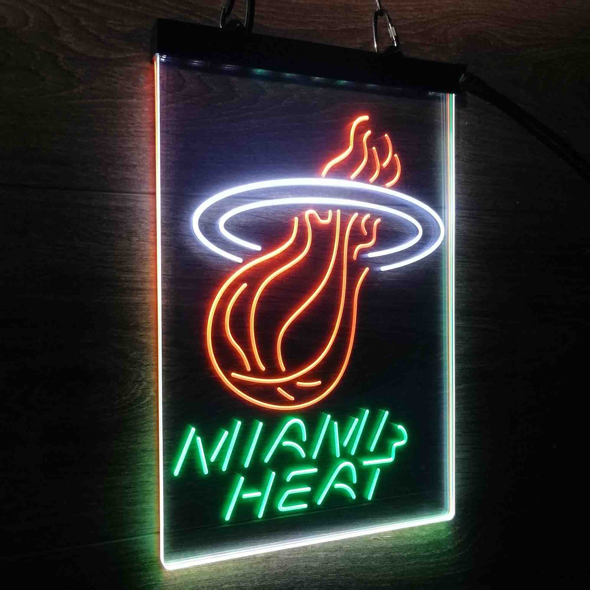 Miami Heat Neon 3-Color LED Sign