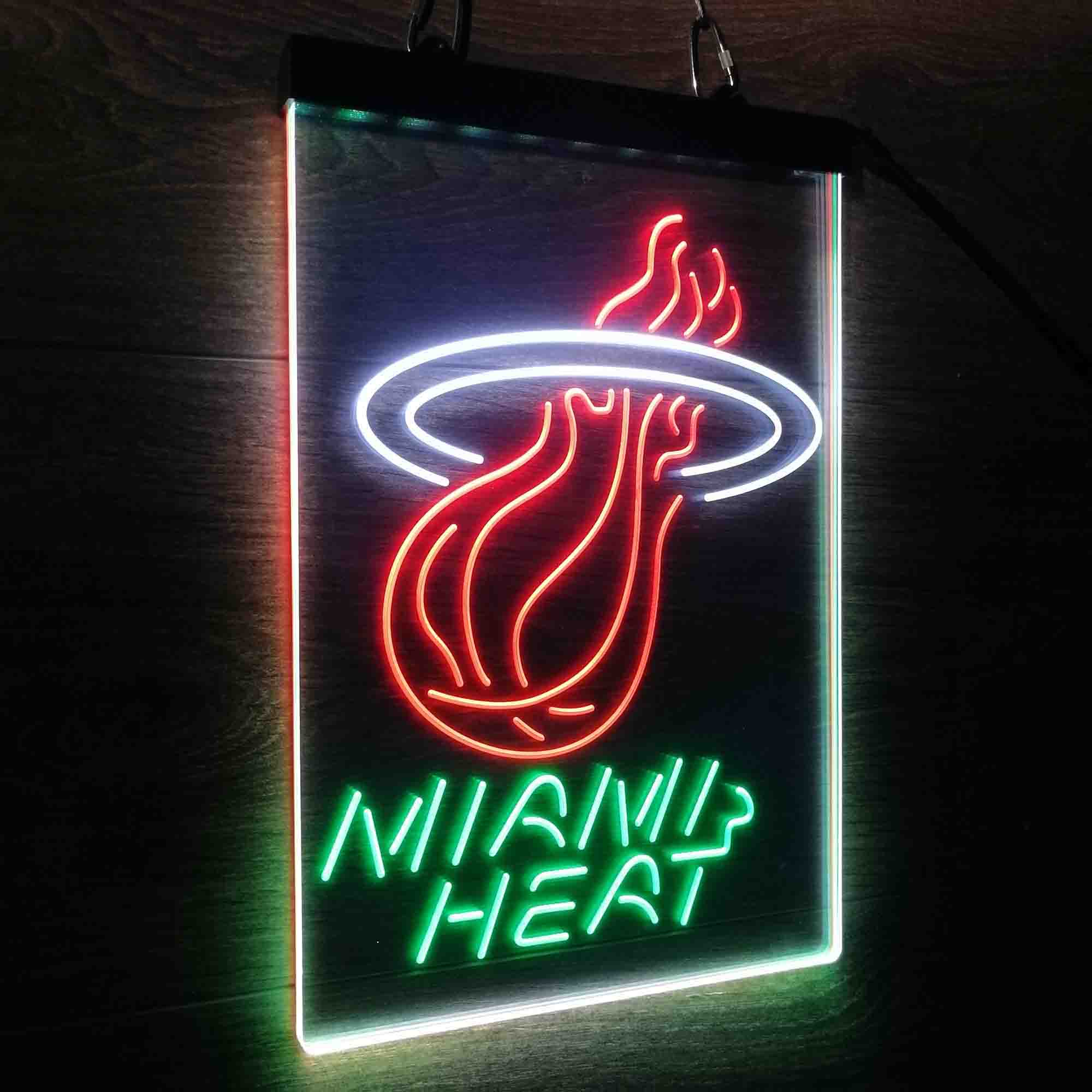 Miami Heat Neon 3-Color LED Sign