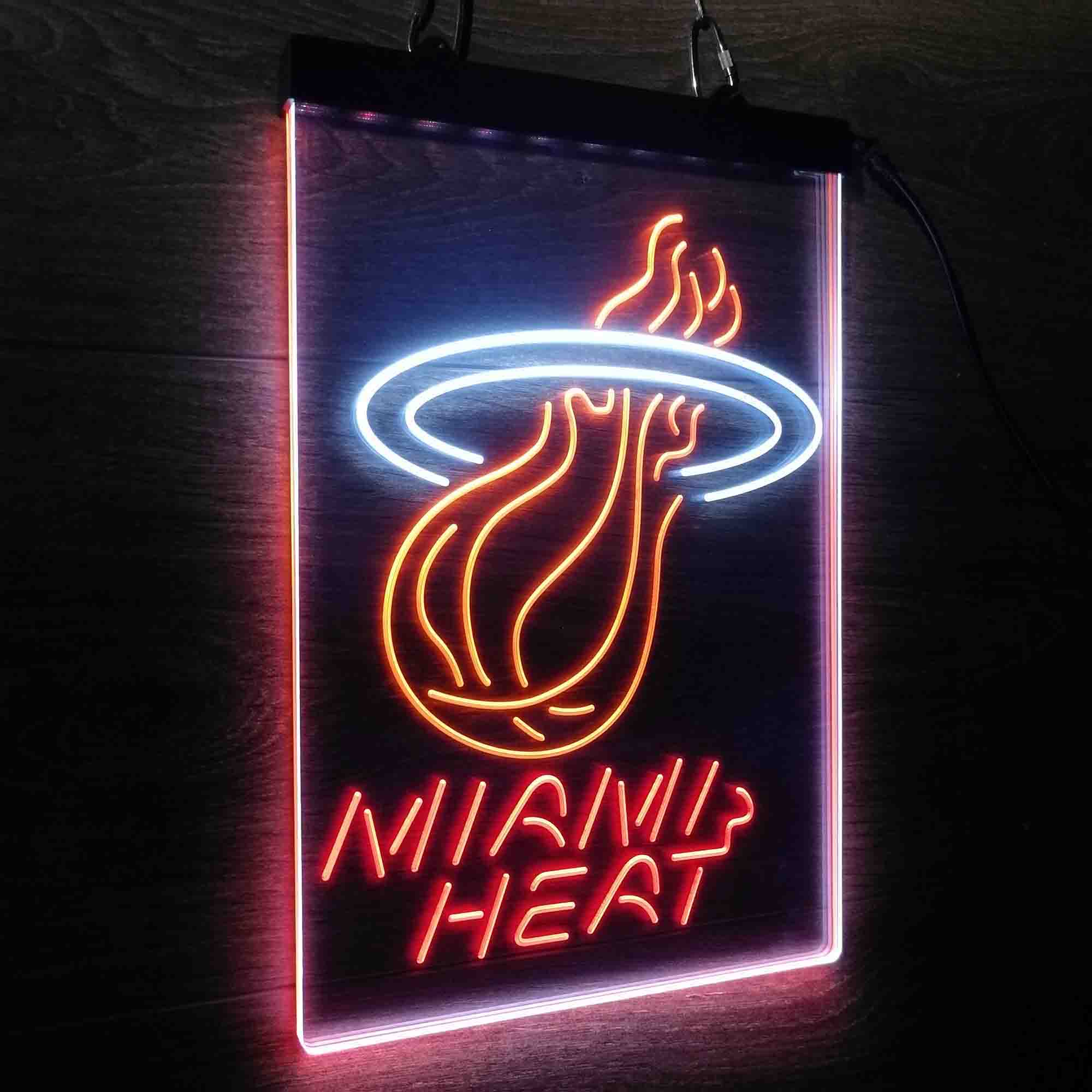 Miami Heat Neon 3-Color LED Sign