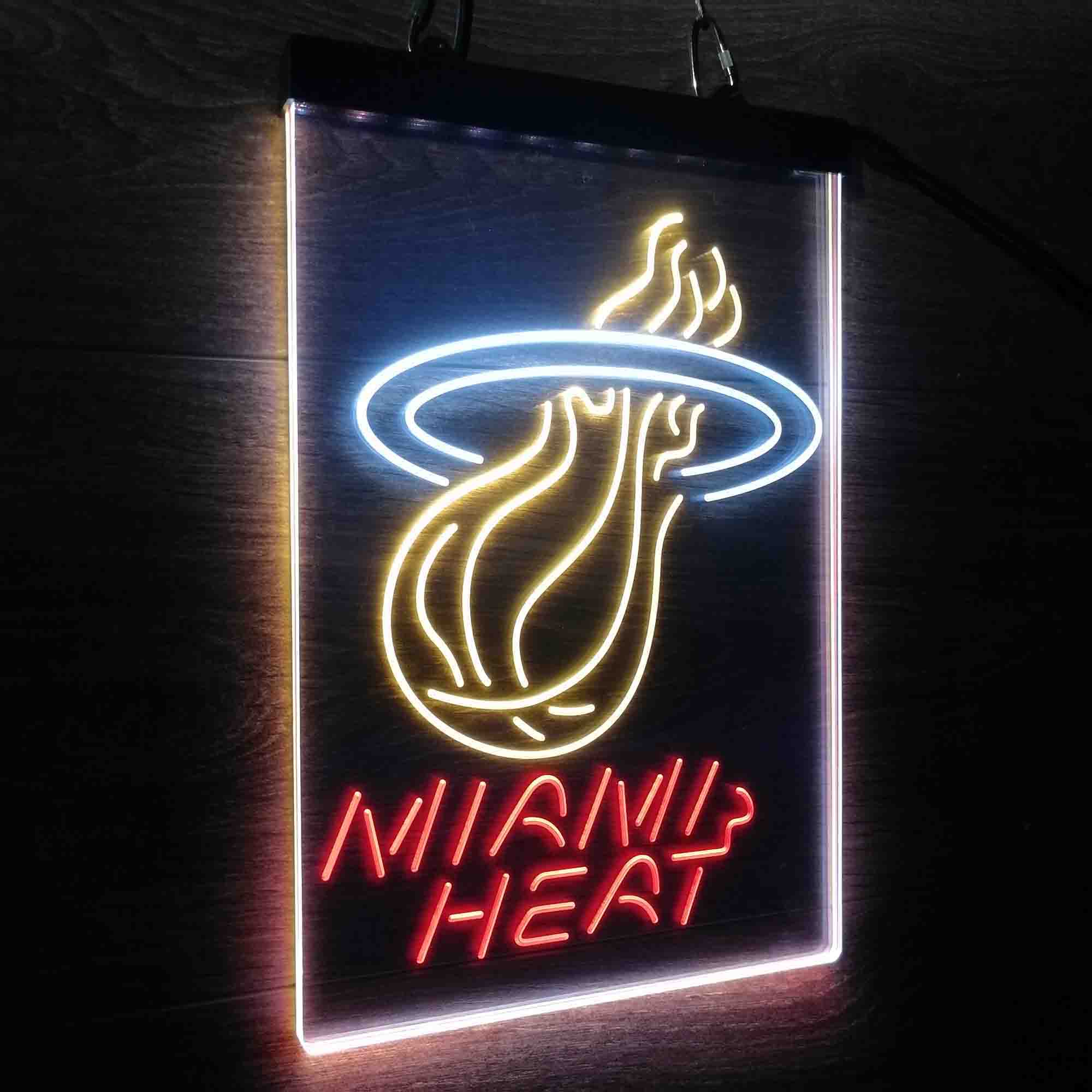 Miami Heat Neon 3-Color LED Sign