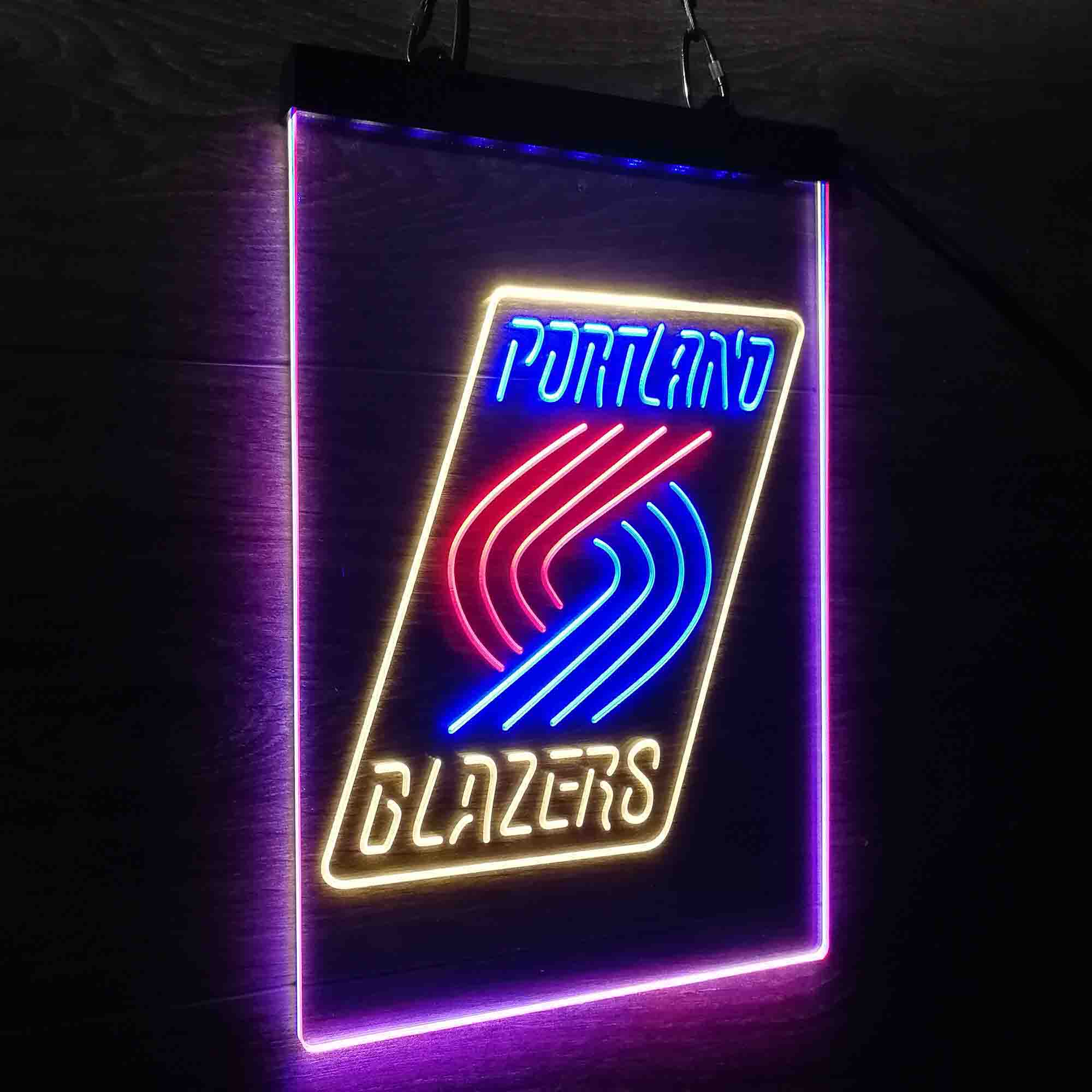 Portland Trail Blazers Neon 3-Color LED Sign