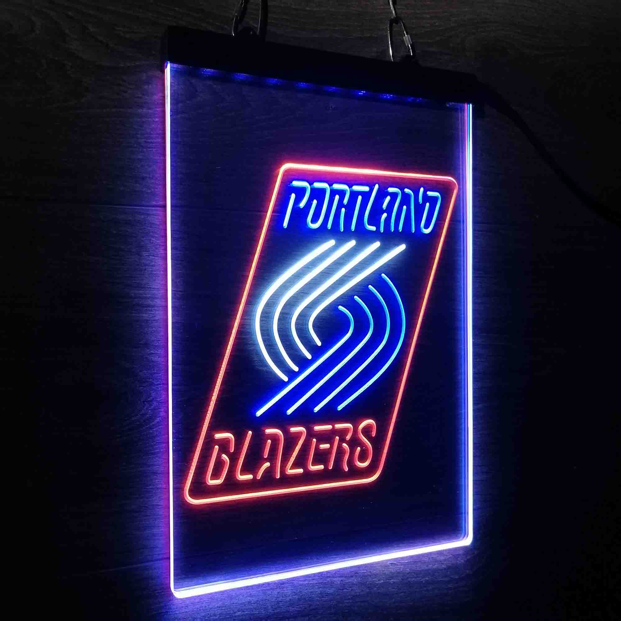 Portland Trail Blazers Neon 3-Color LED Sign