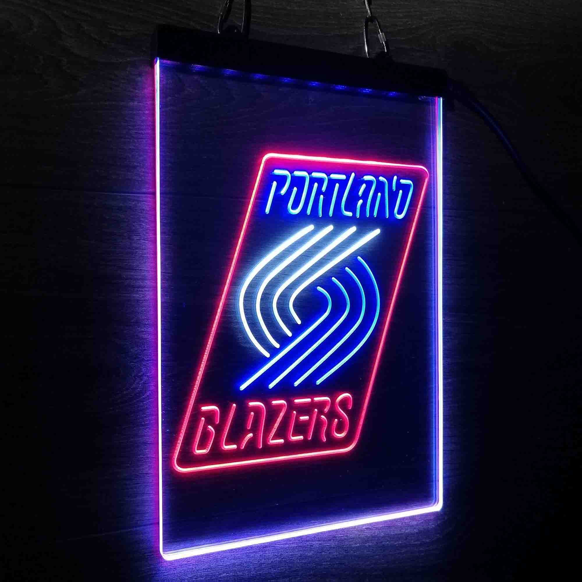 Portland Trail Blazers Neon 3-Color LED Sign