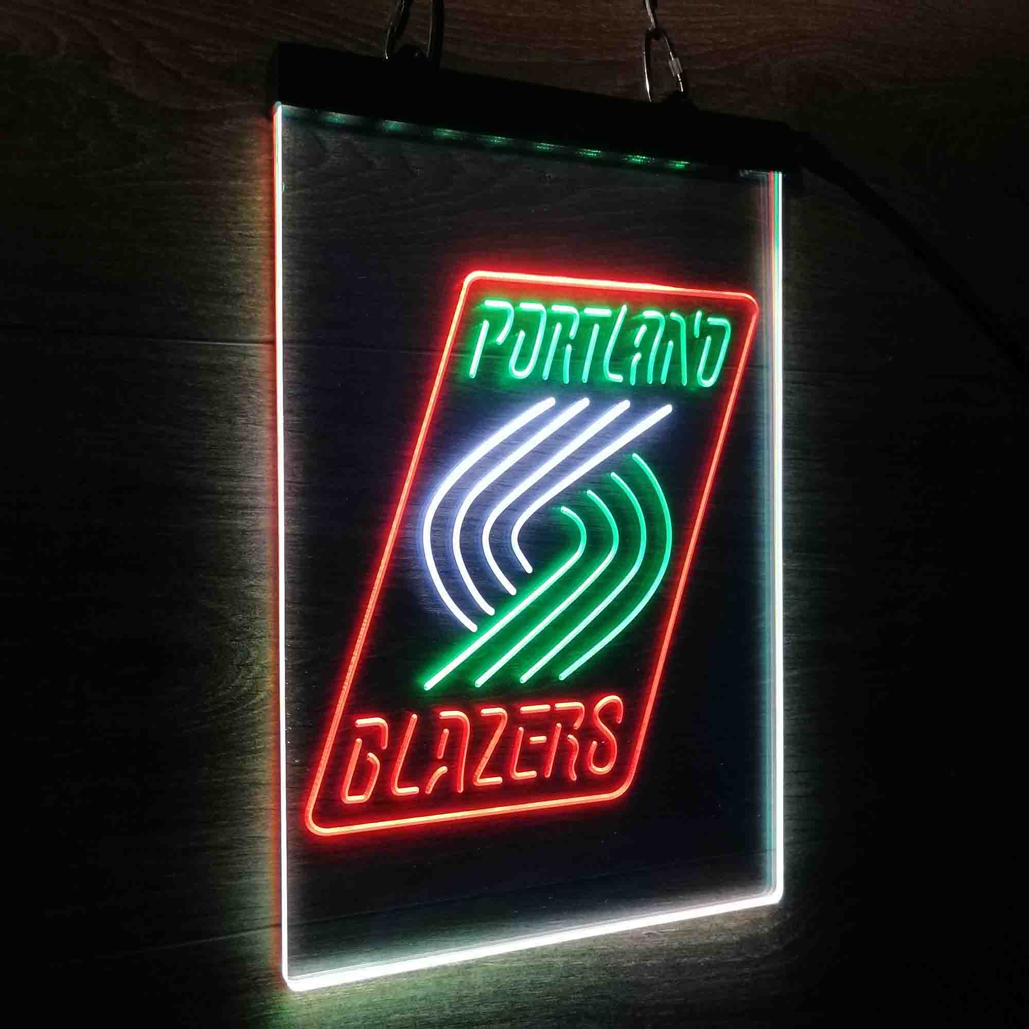 Portland Trail Blazers Neon 3-Color LED Sign