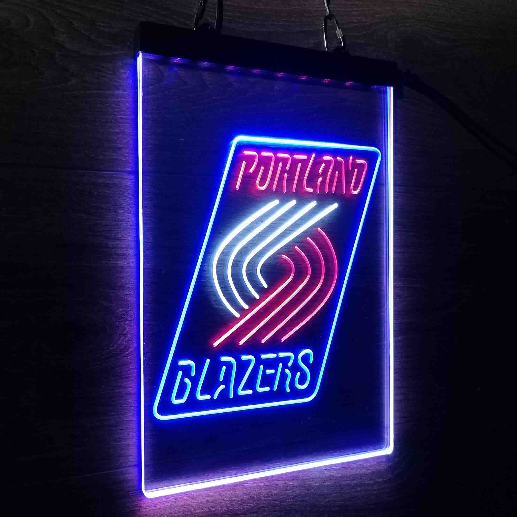 Portland Trail Blazers Neon 3-Color LED Sign