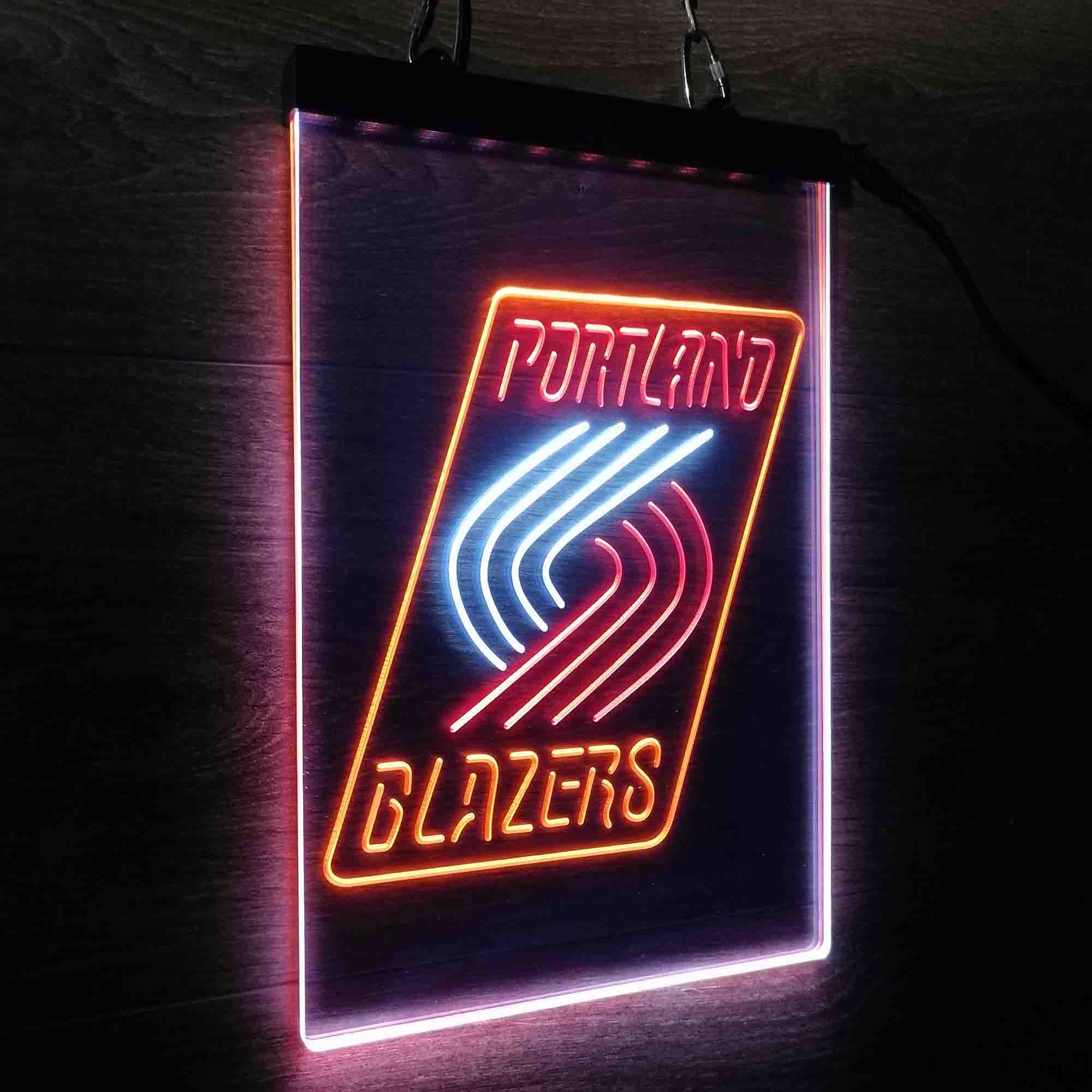 Portland Trail Blazers Neon 3-Color LED Sign