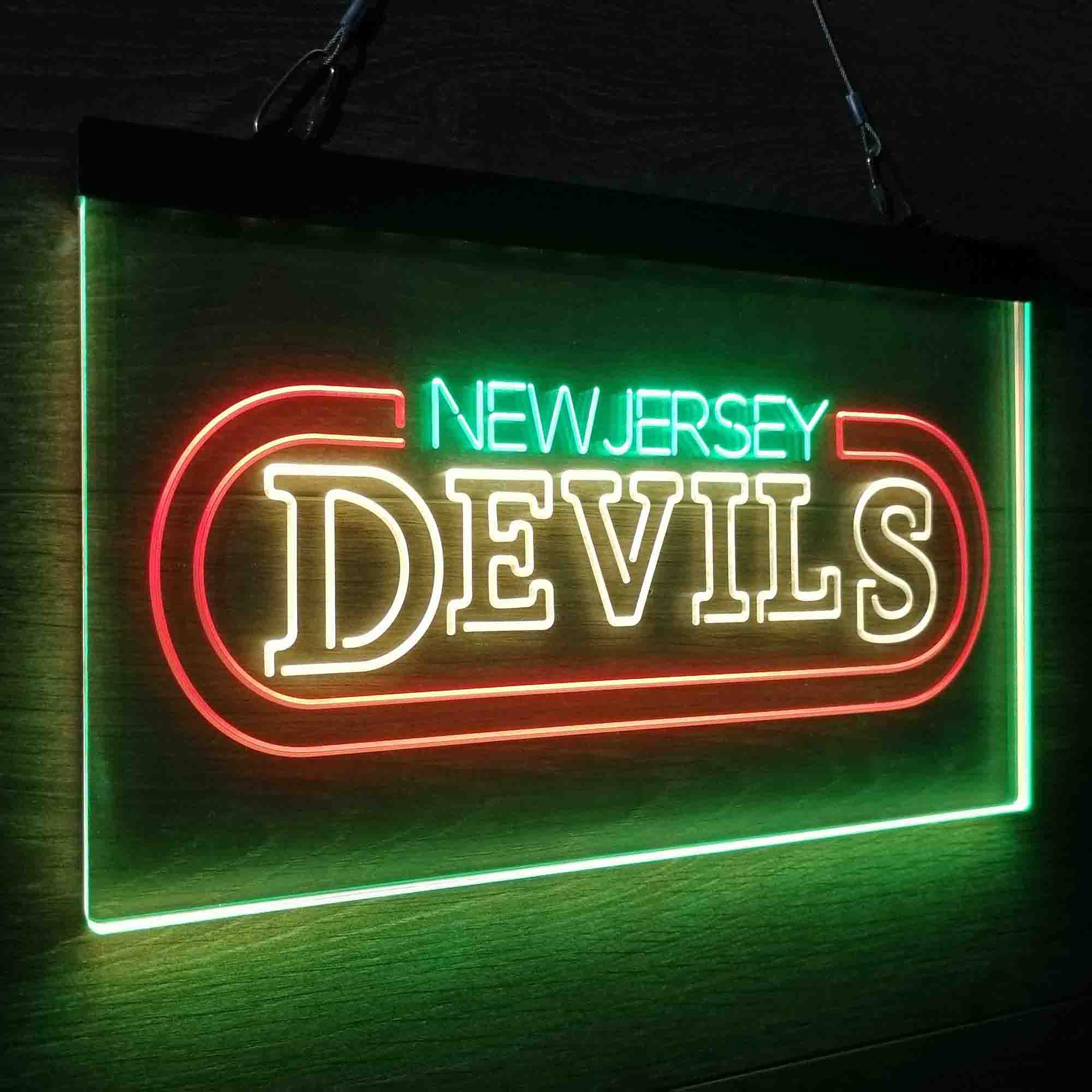 New Jersey Sport Team Devils Led New Sign | LED LAB CAVE
