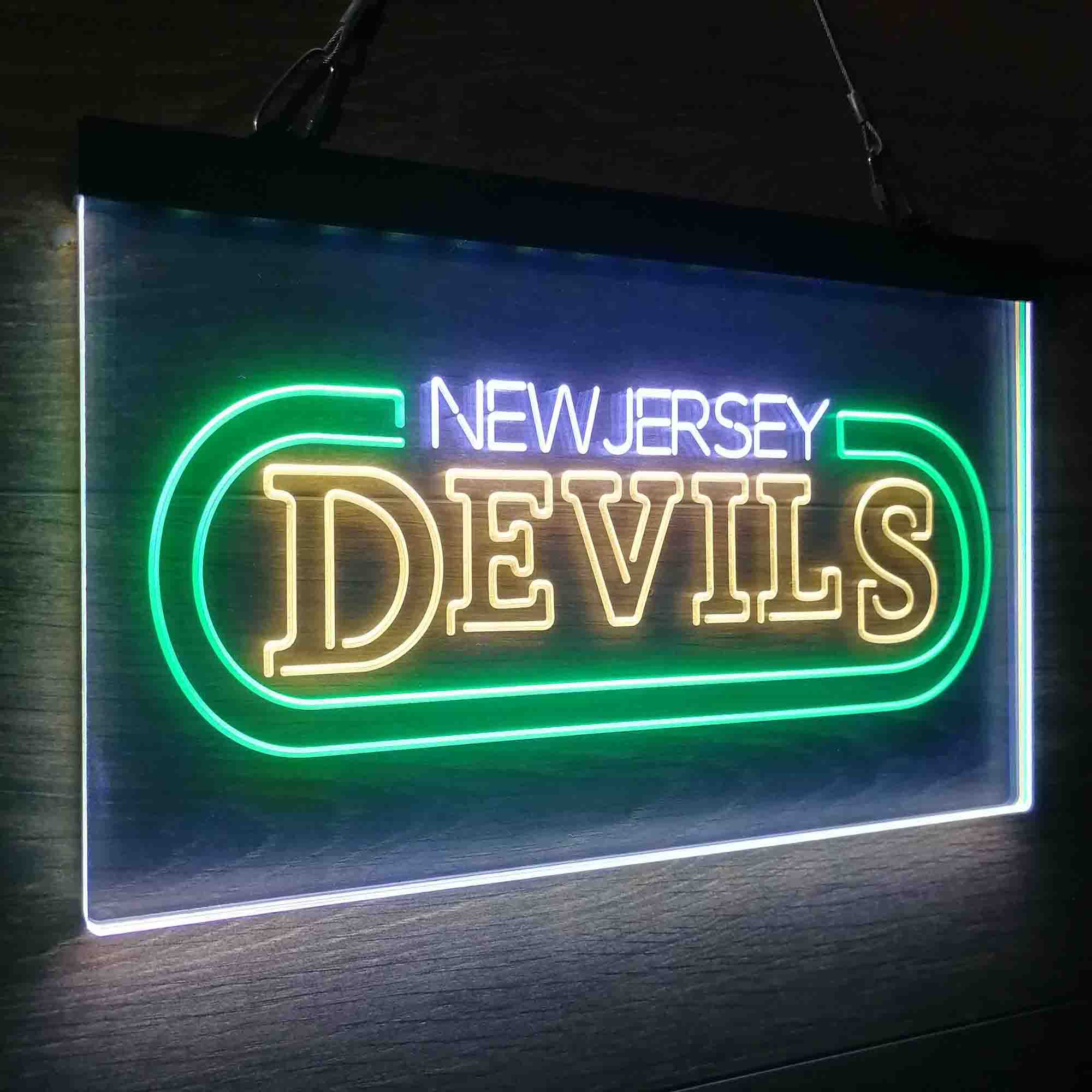 New Jersey Sport Team Devils Led New Sign | LED LAB CAVE