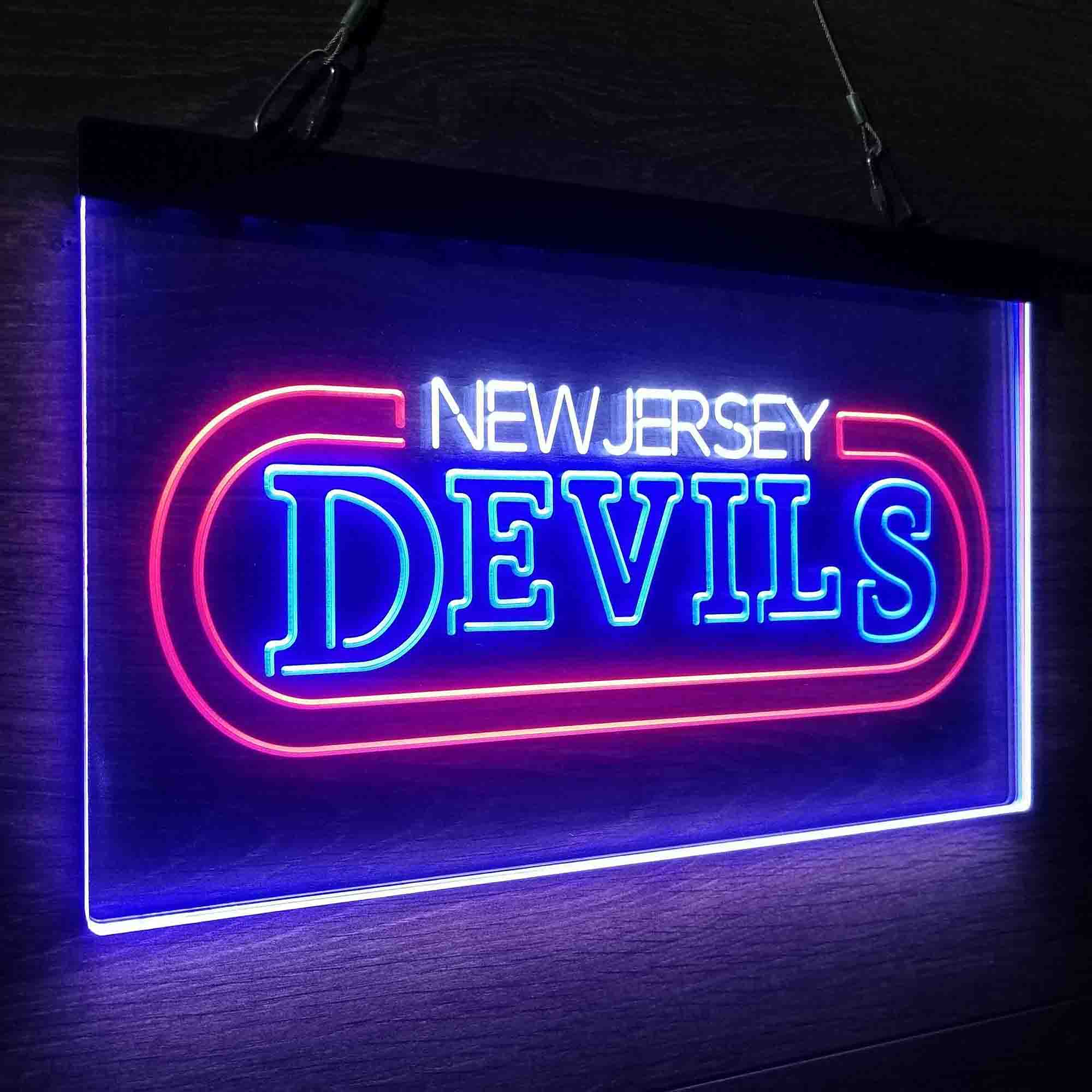 New Jersey Sport Team Devils Led New Sign | LED LAB CAVE