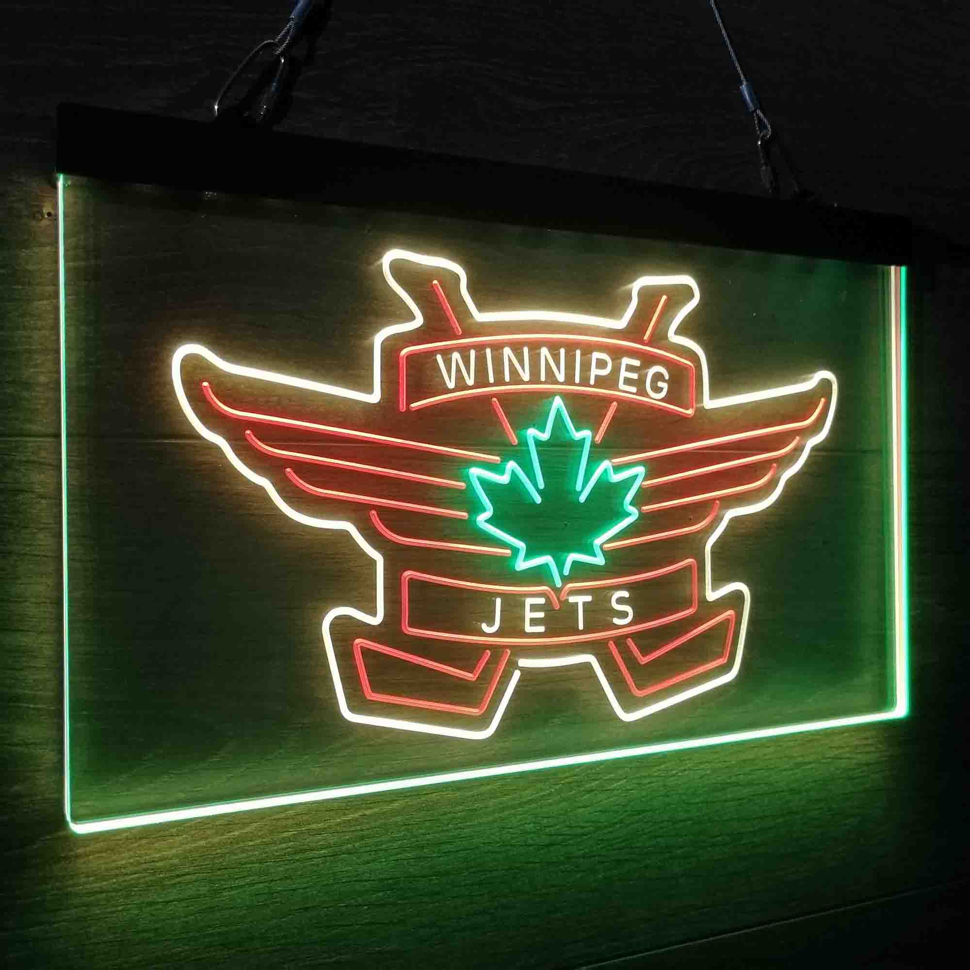 Winnipeg Sport Team Jets Neon 3-Color LED Sign