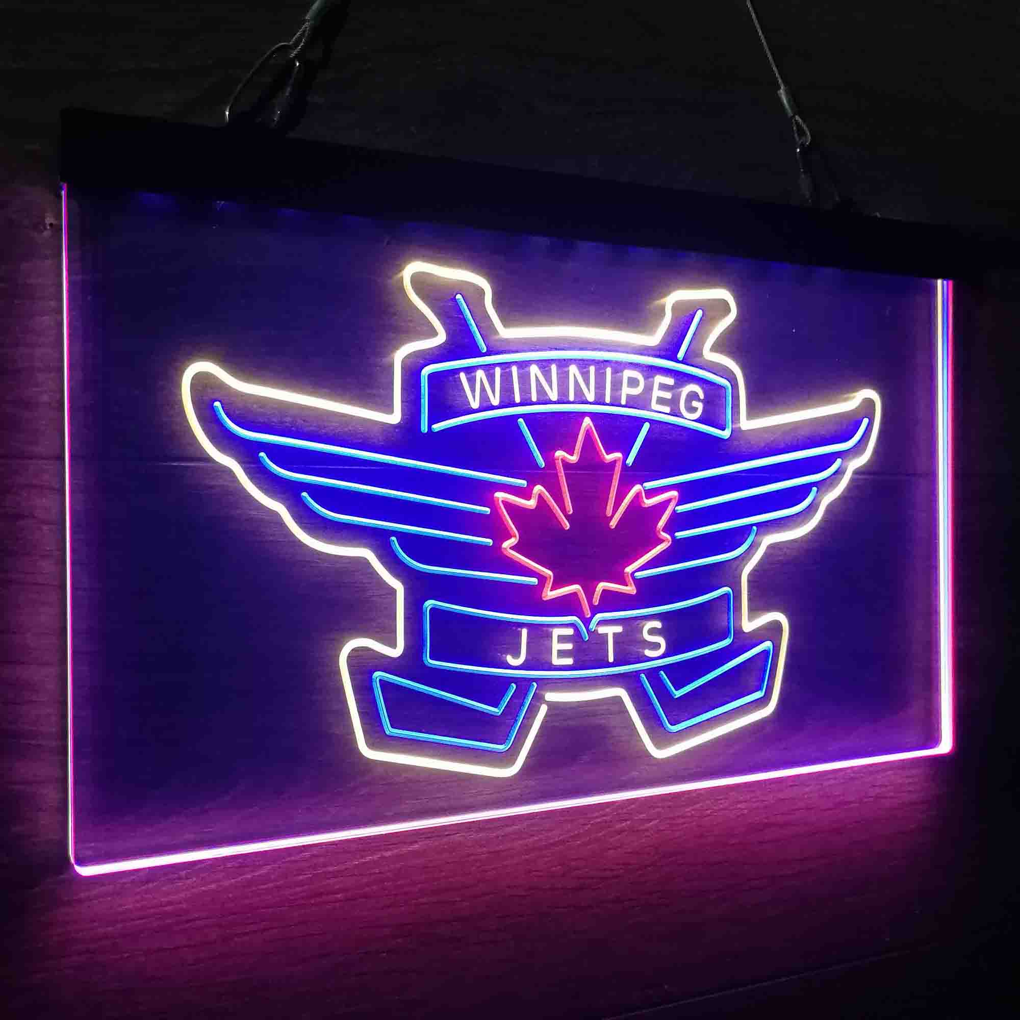 Winnipeg Sport Team Jets Neon 3-Color LED Sign