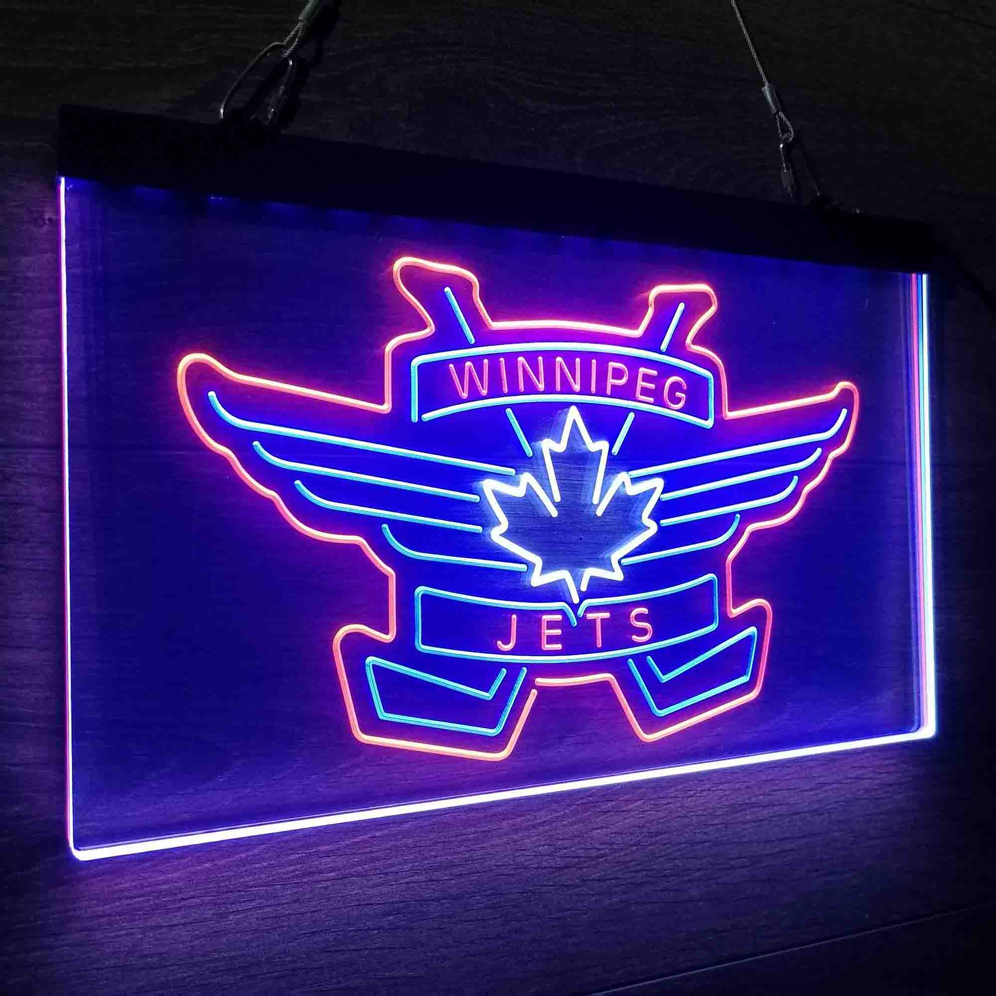 Winnipeg Sport Team Jets Neon 3-Color LED Sign