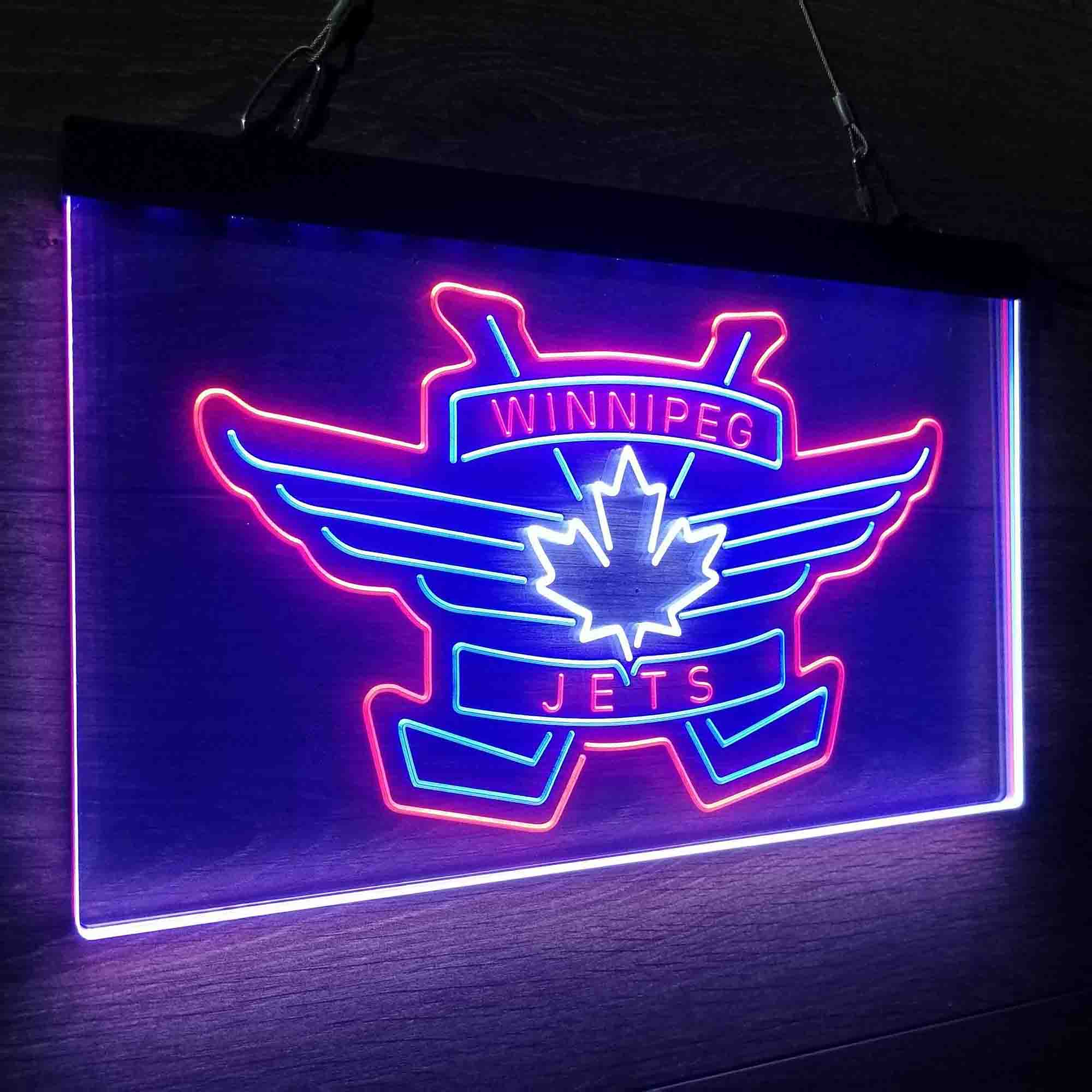 Winnipeg Sport Team Jets Neon 3-Color LED Sign