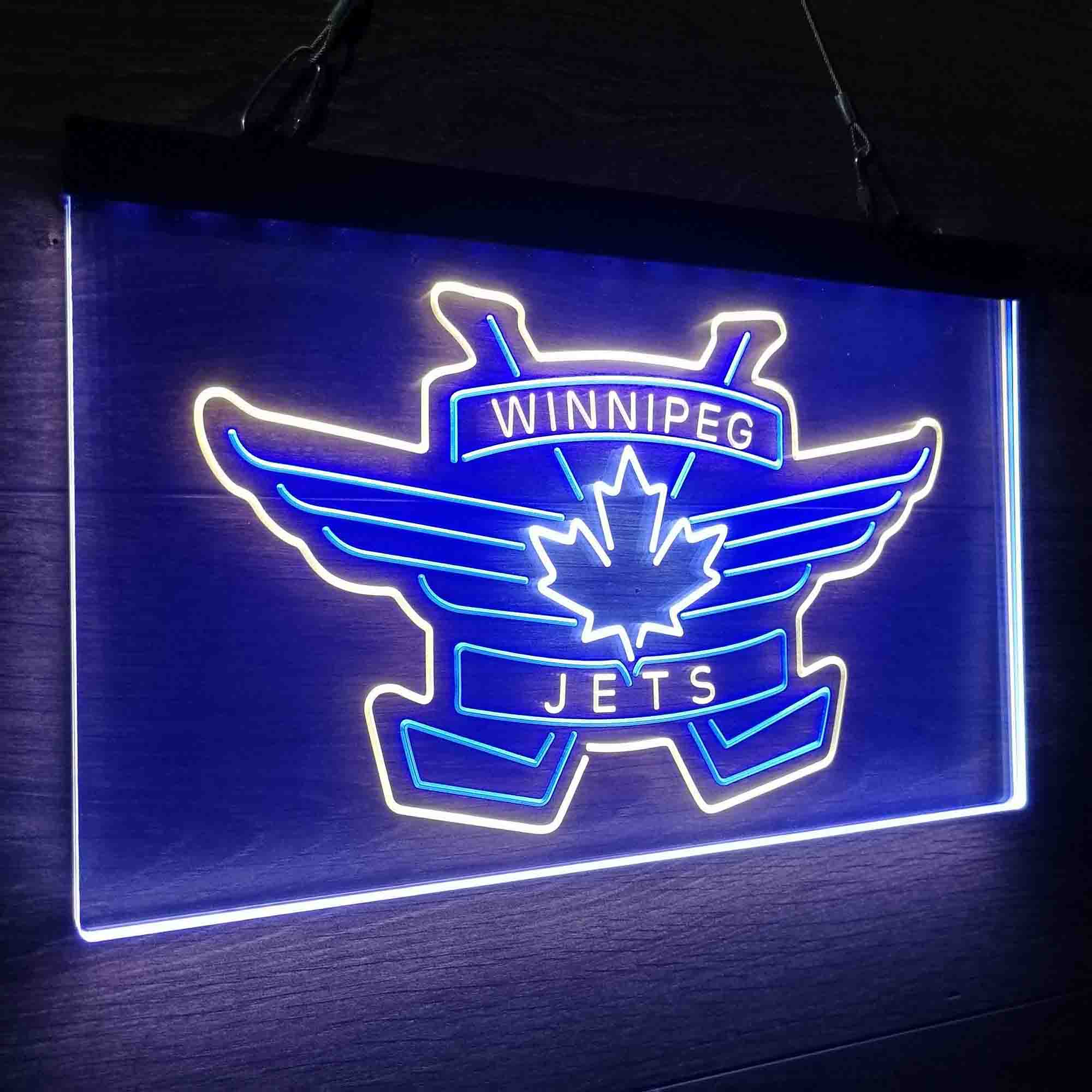 Winnipeg Sport Team Jets Neon 3-Color LED Sign