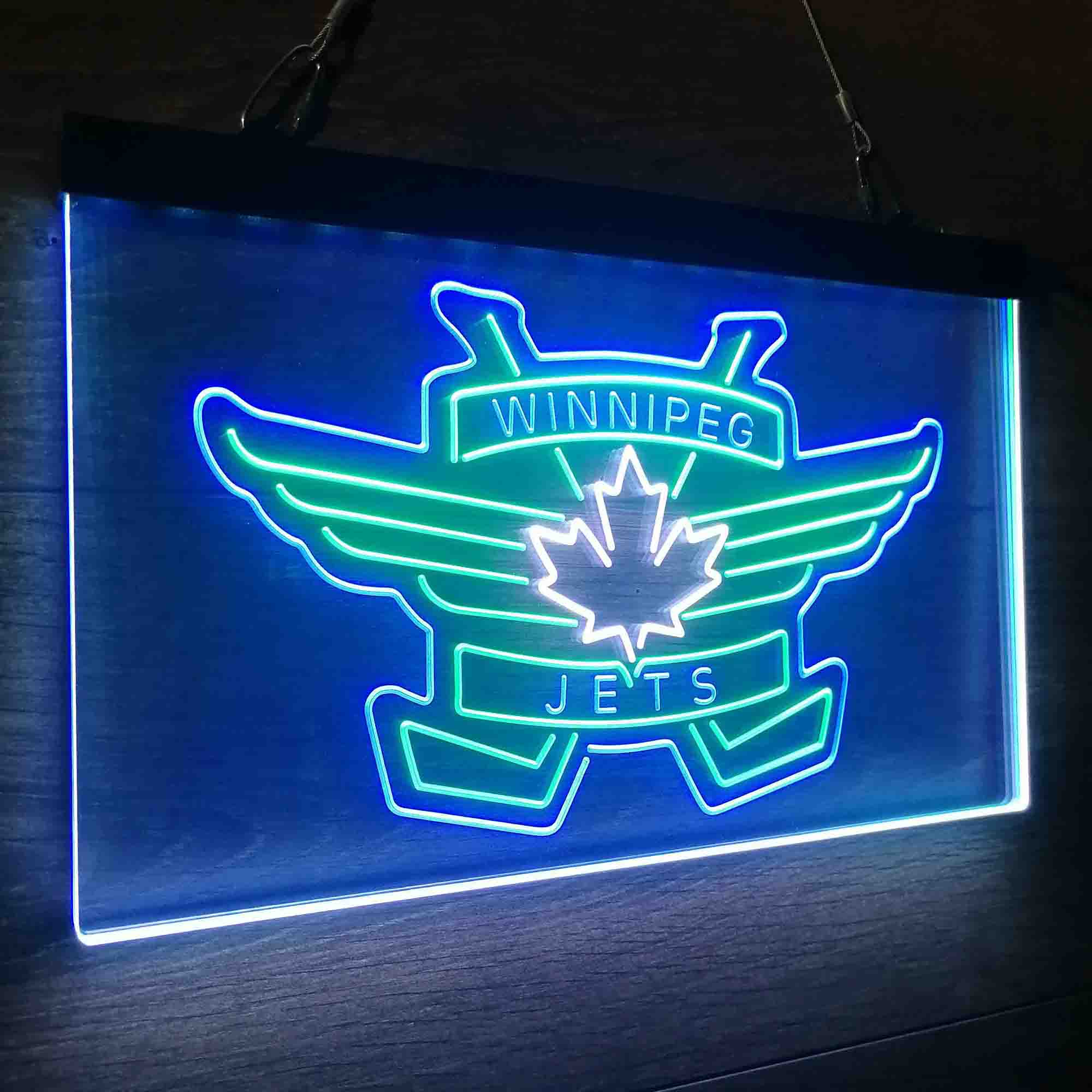 Winnipeg Sport Team Jets Neon 3-Color LED Sign