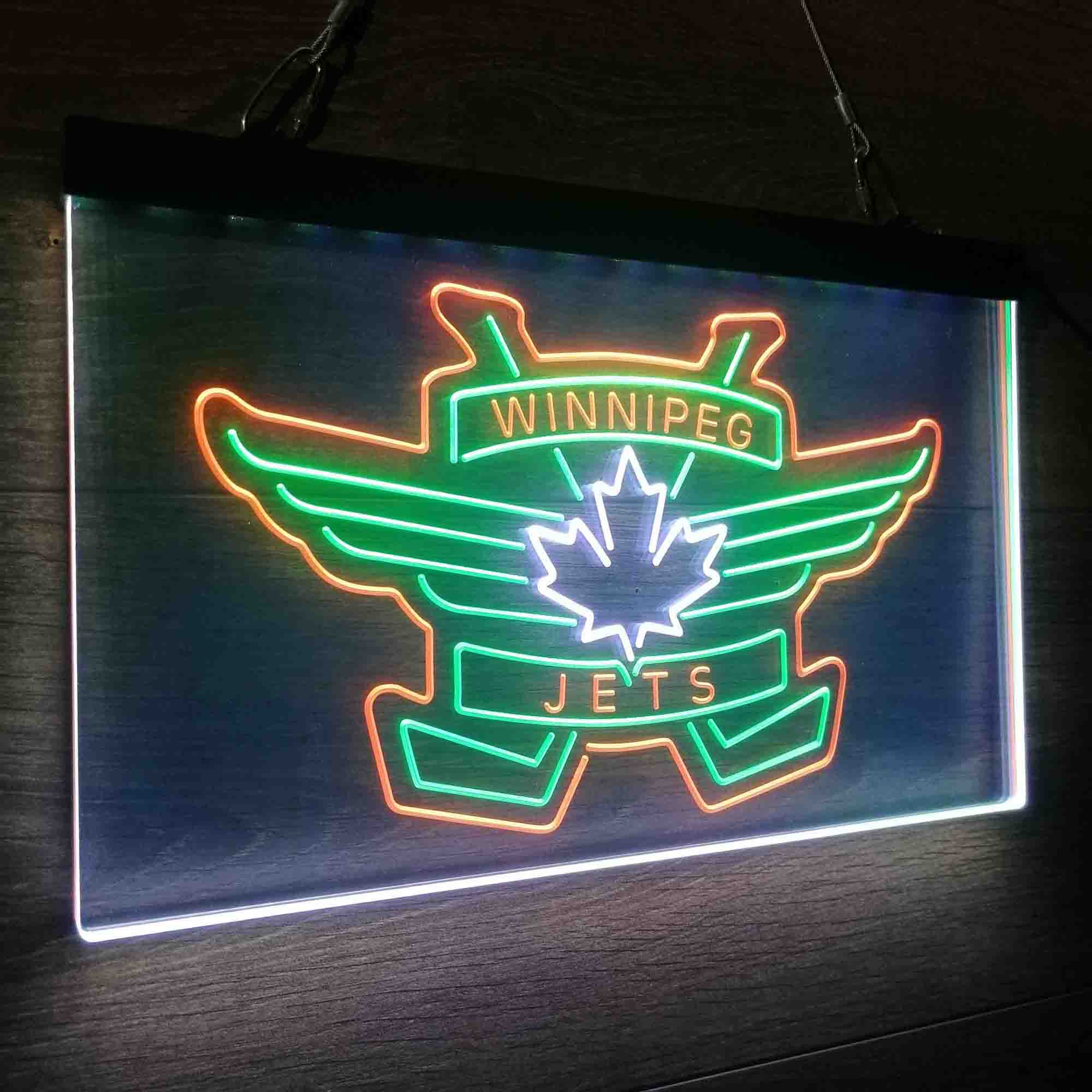 Winnipeg Sport Team Jets Neon 3-Color LED Sign