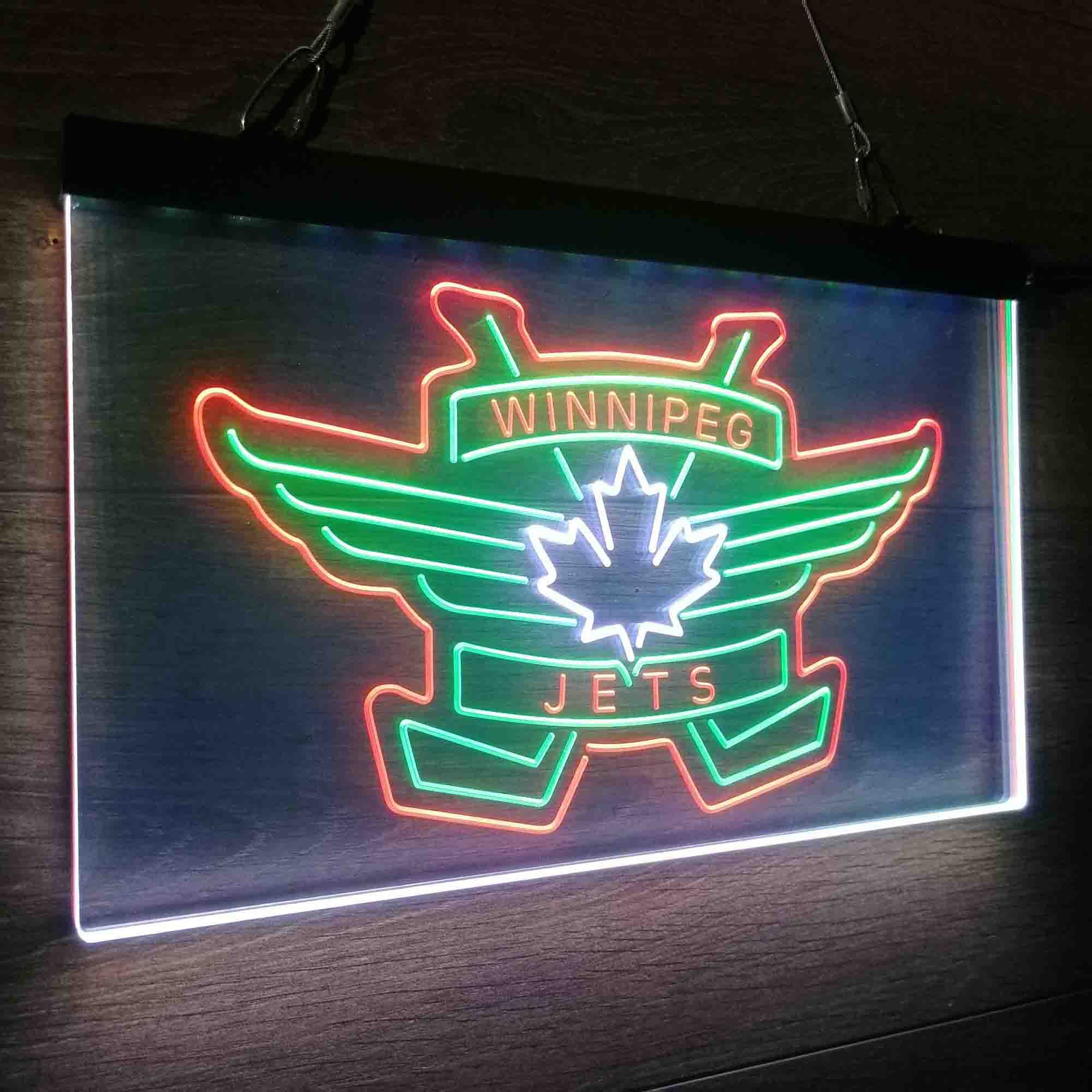 Winnipeg Sport Team Jets Neon 3-Color LED Sign