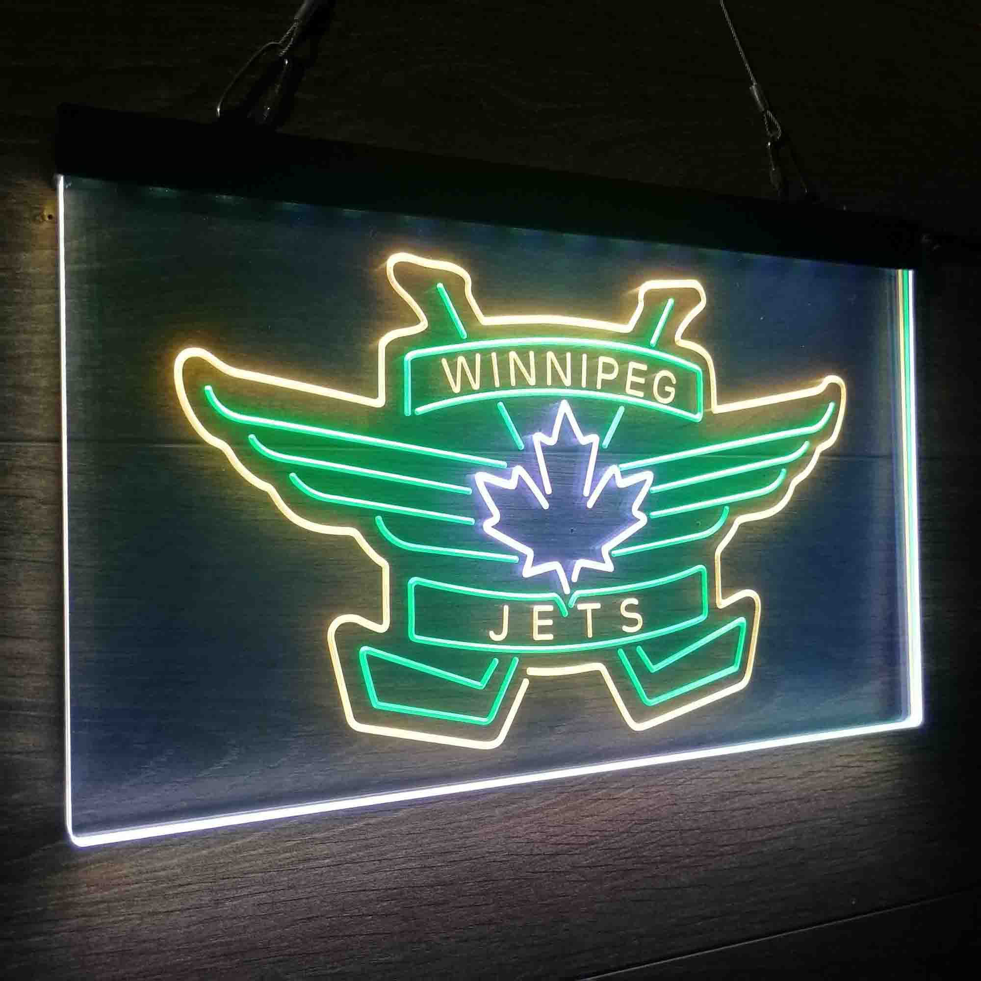 Winnipeg Sport Team Jets Neon 3-Color LED Sign