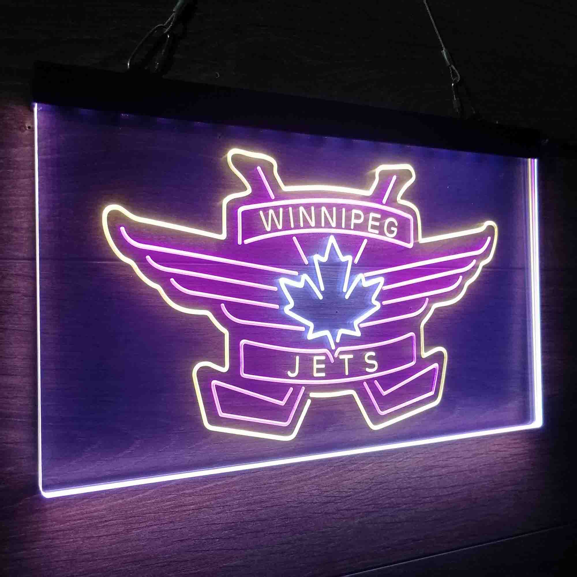 Winnipeg Sport Team Jets Neon 3-Color LED Sign