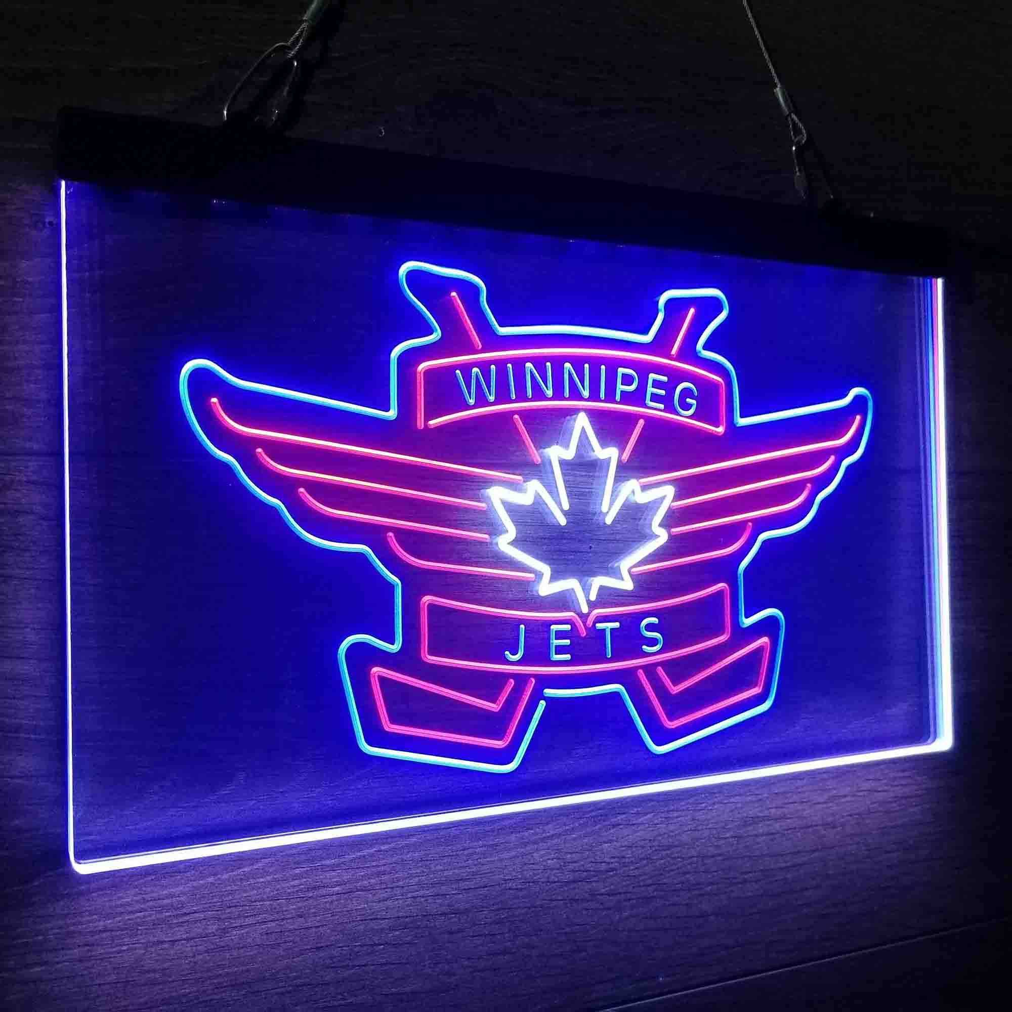 Winnipeg Sport Team Jets Neon 3-Color LED Sign