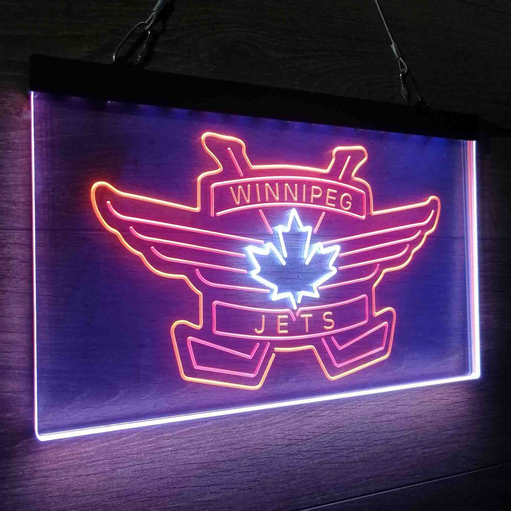 Winnipeg Sport Team Jets Neon 3-Color LED Sign