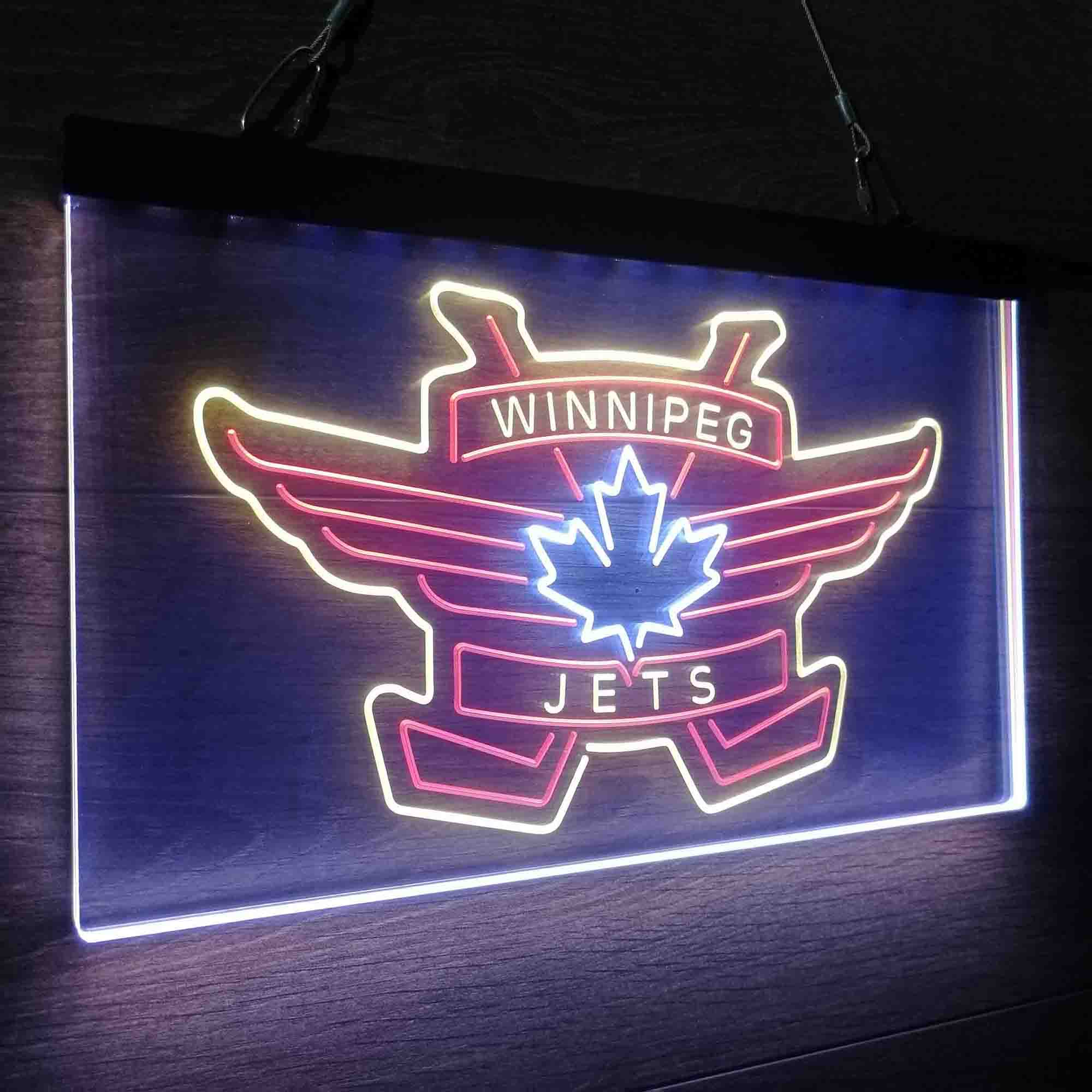 Winnipeg Sport Team Jets Neon 3-Color LED Sign