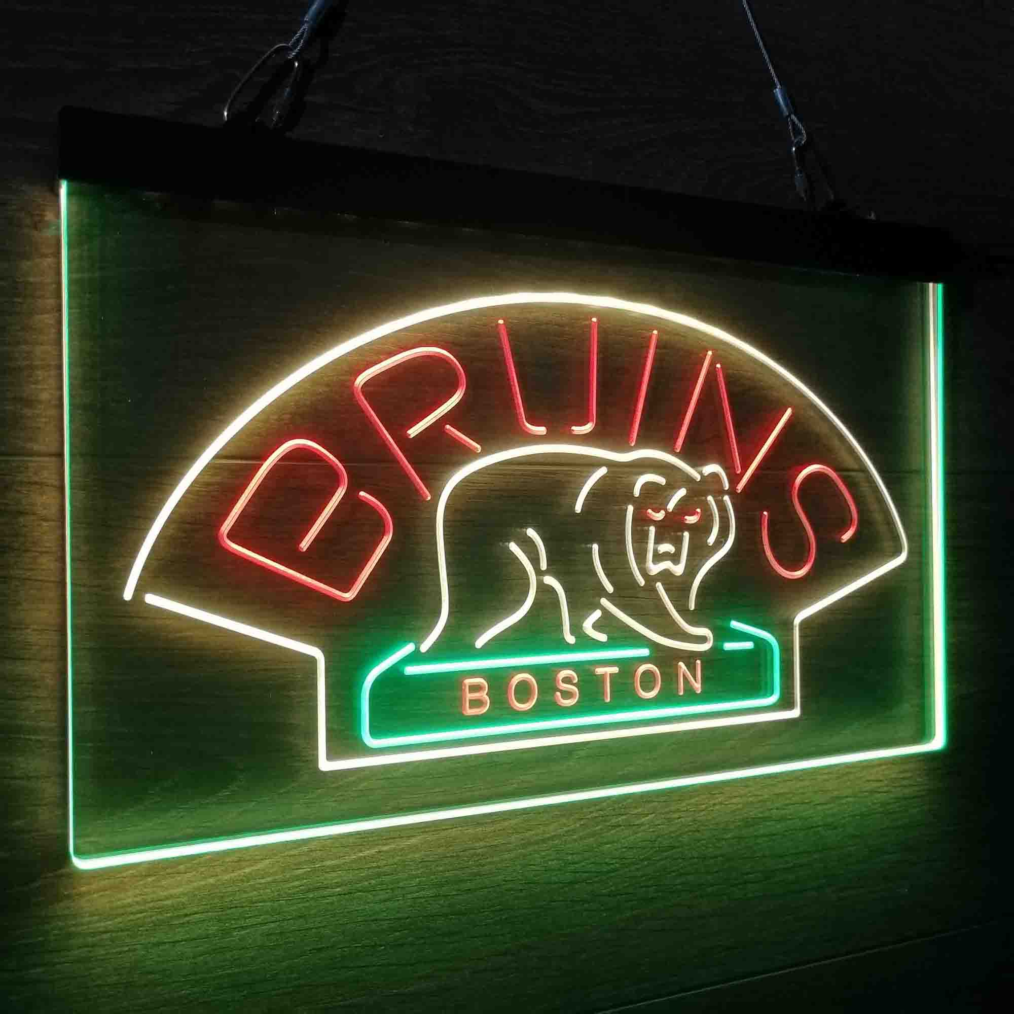 Boston Sport Team Bruins Neon 3-Color LED Sign