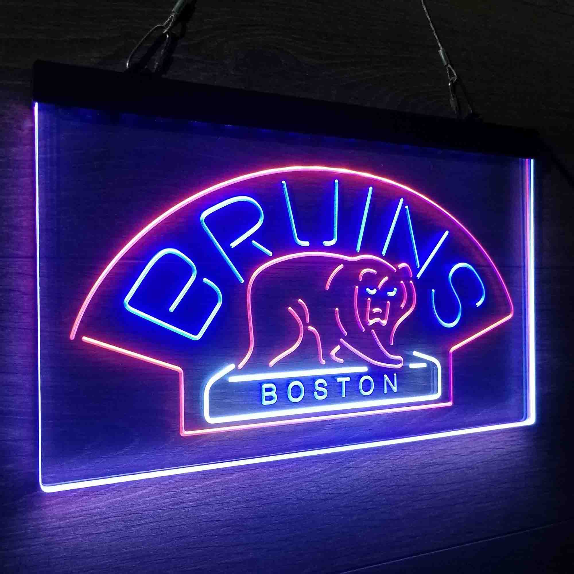 Boston Sport Team Bruins Neon 3-Color LED Sign