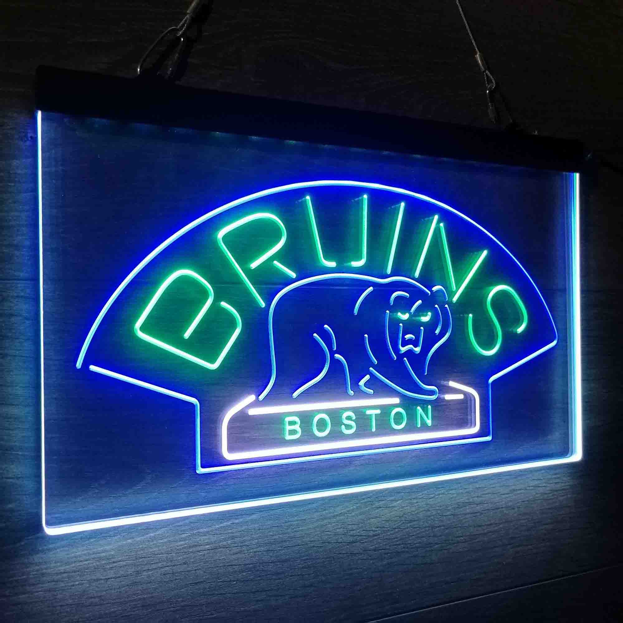 Boston Sport Team Bruins Neon 3-Color LED Sign