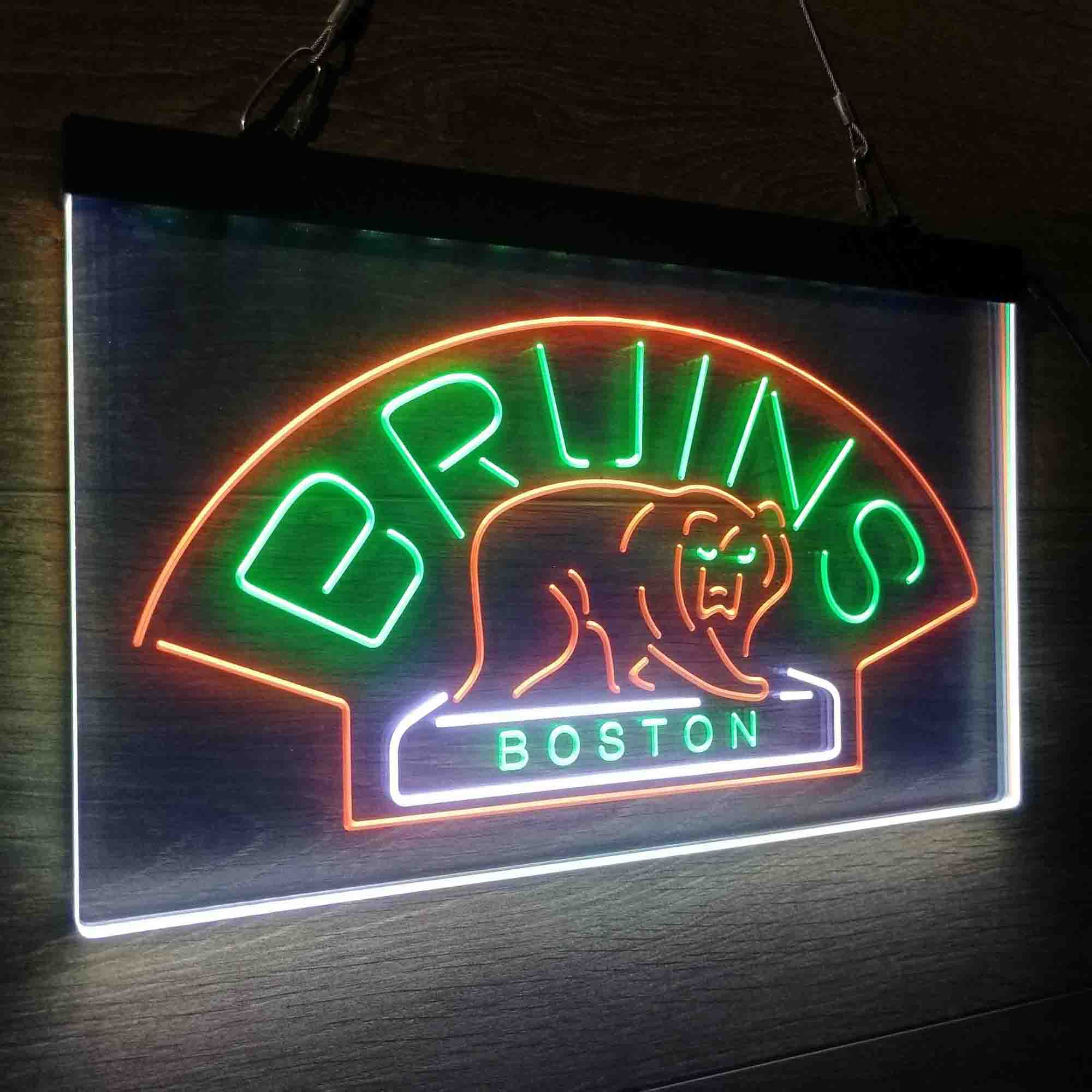 Boston Sport Team Bruins Neon 3-Color LED Sign