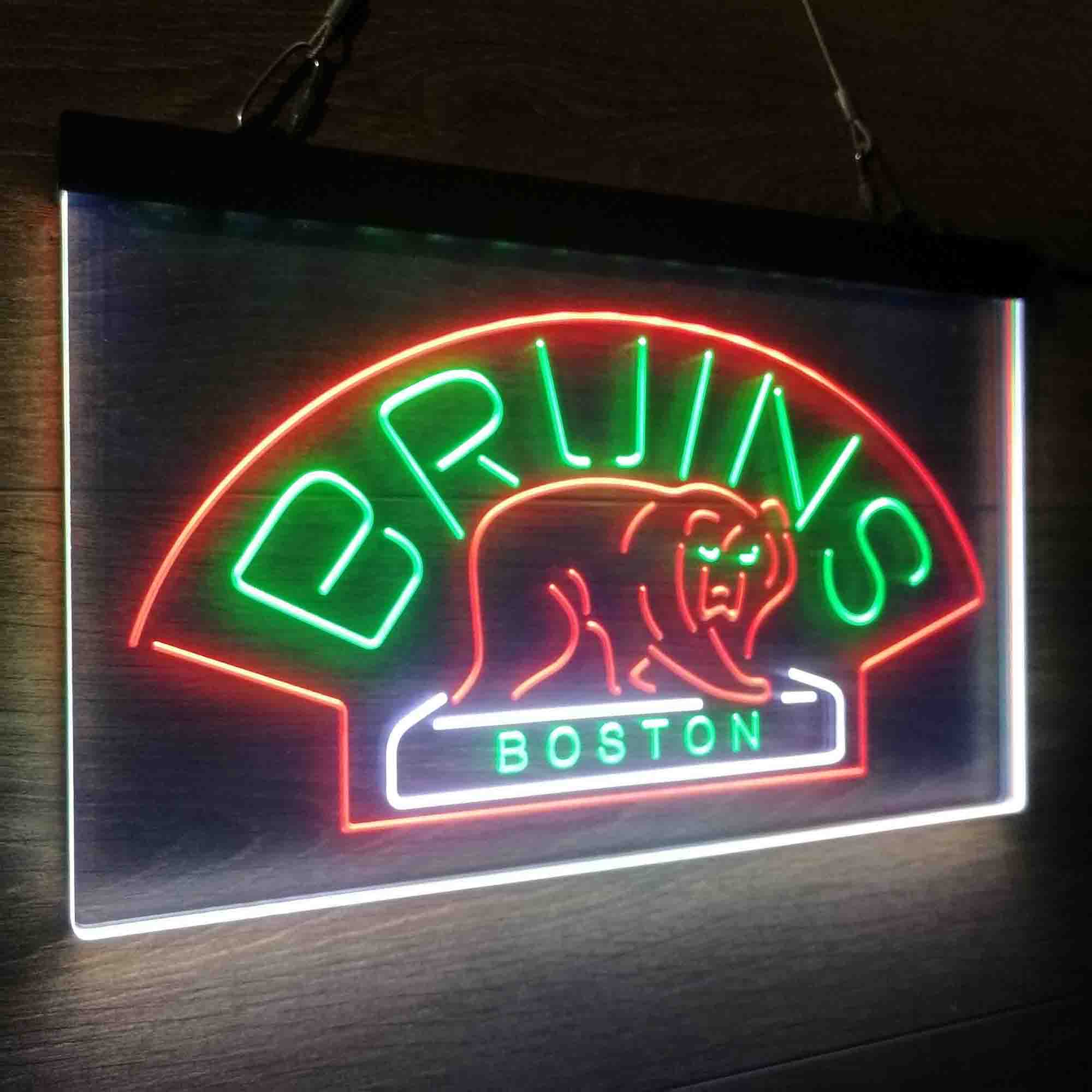 Boston Sport Team Bruins Neon 3-Color LED Sign