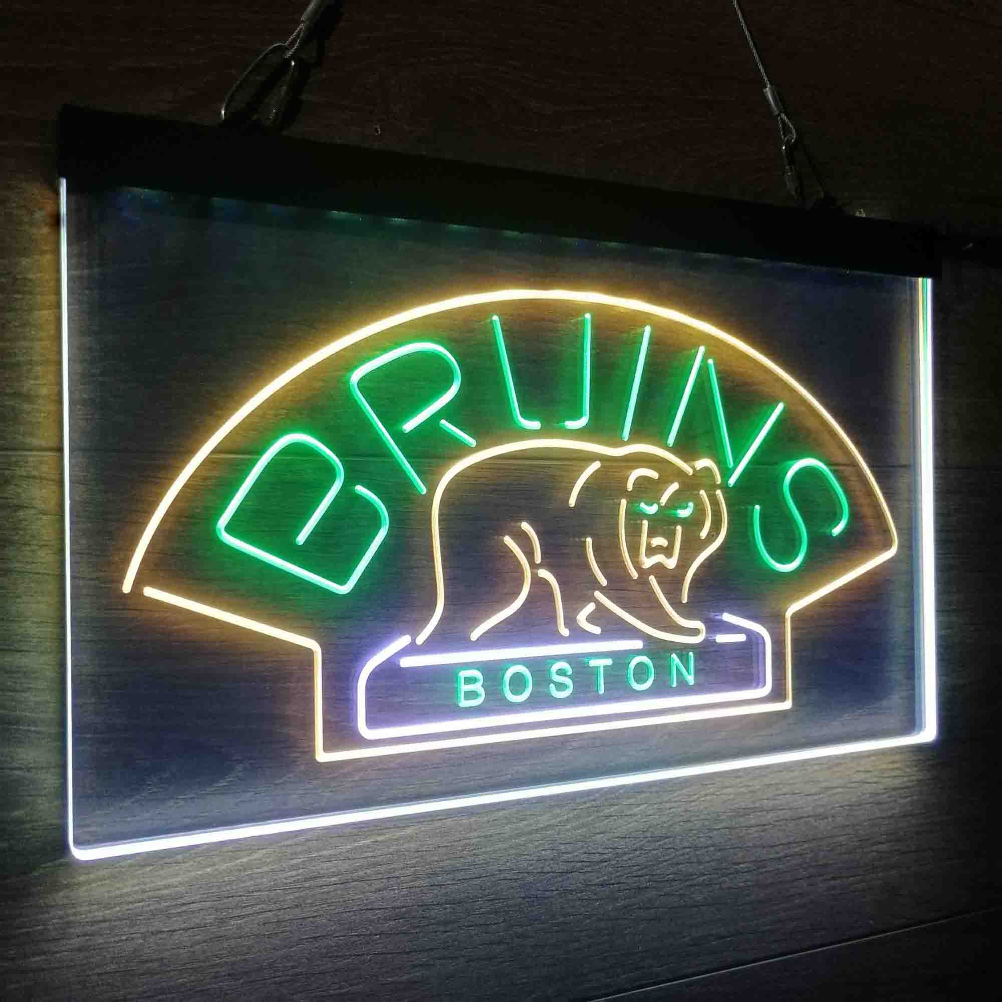 Boston Sport Team Bruins Neon 3-Color LED Sign