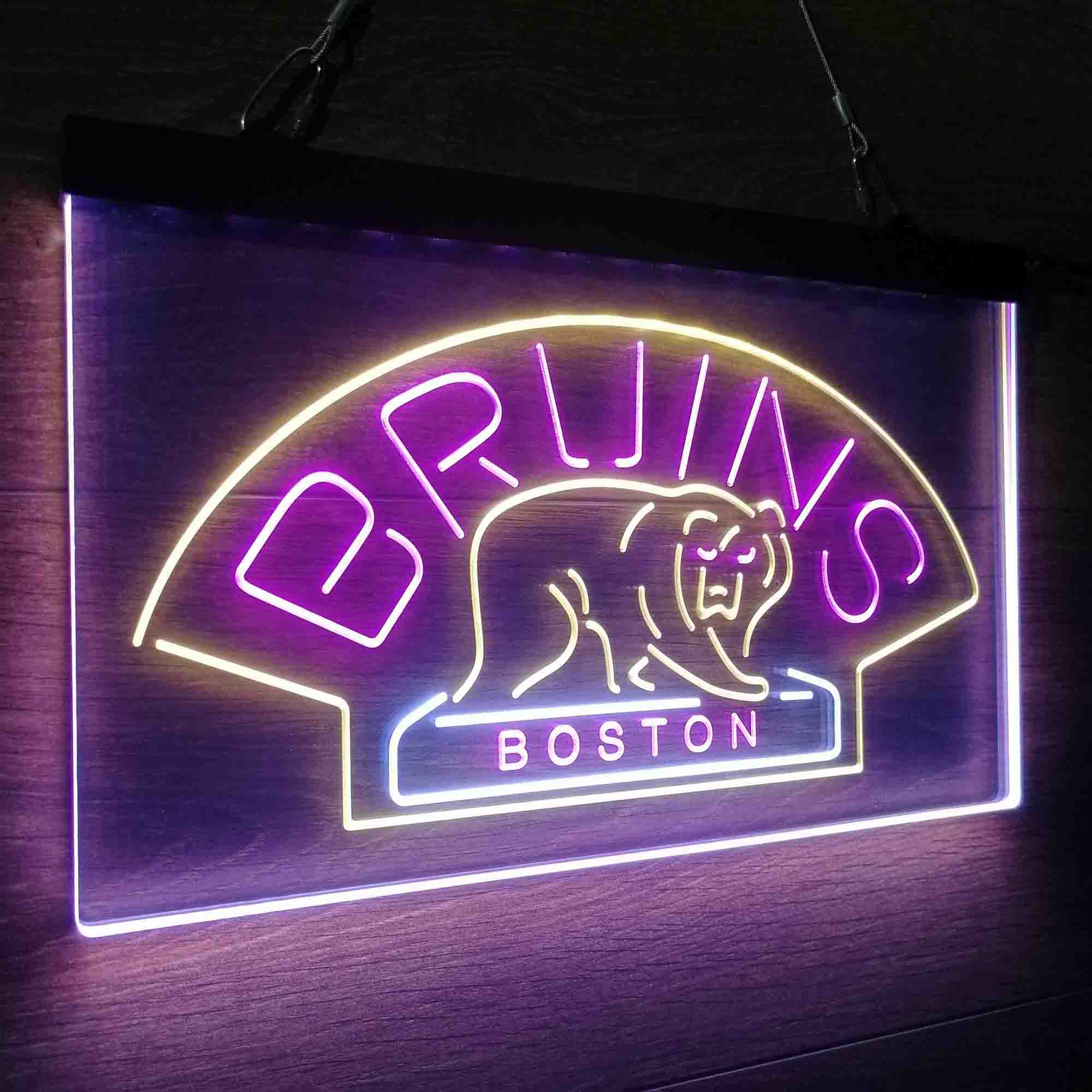 Boston Sport Team Bruins Neon 3-Color LED Sign