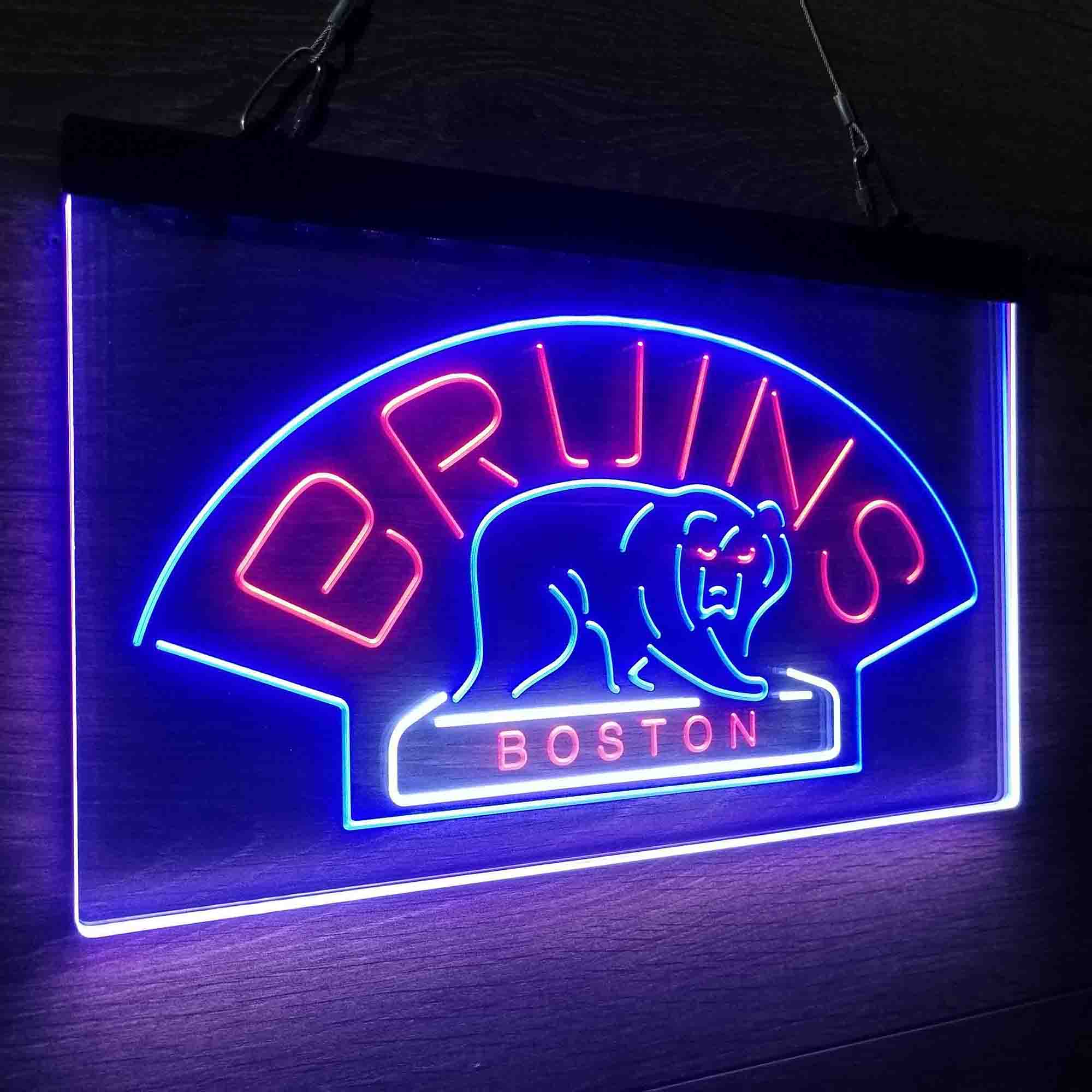 Boston Sport Team Bruins Neon 3-Color LED Sign