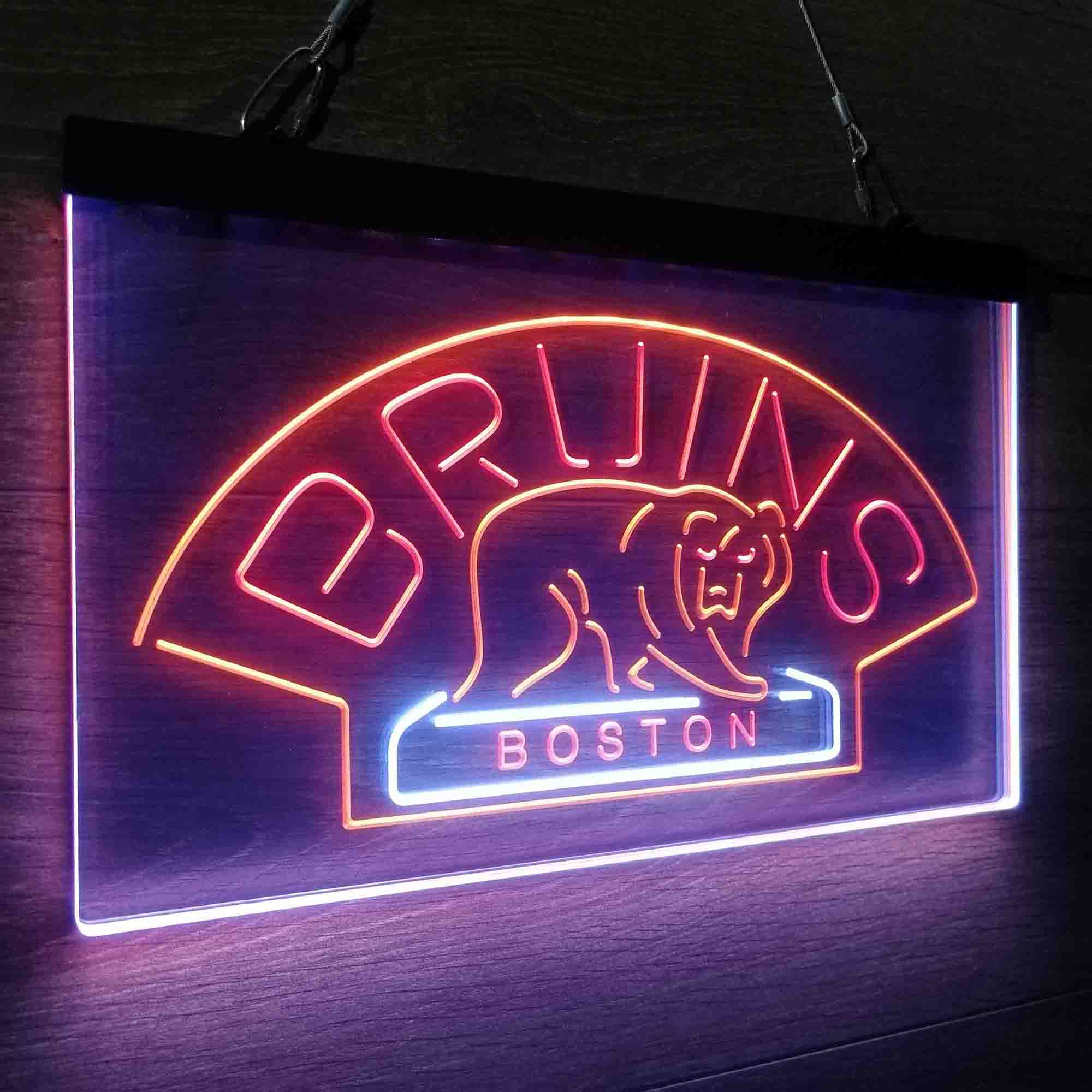 Boston Sport Team Bruins Neon 3-Color LED Sign