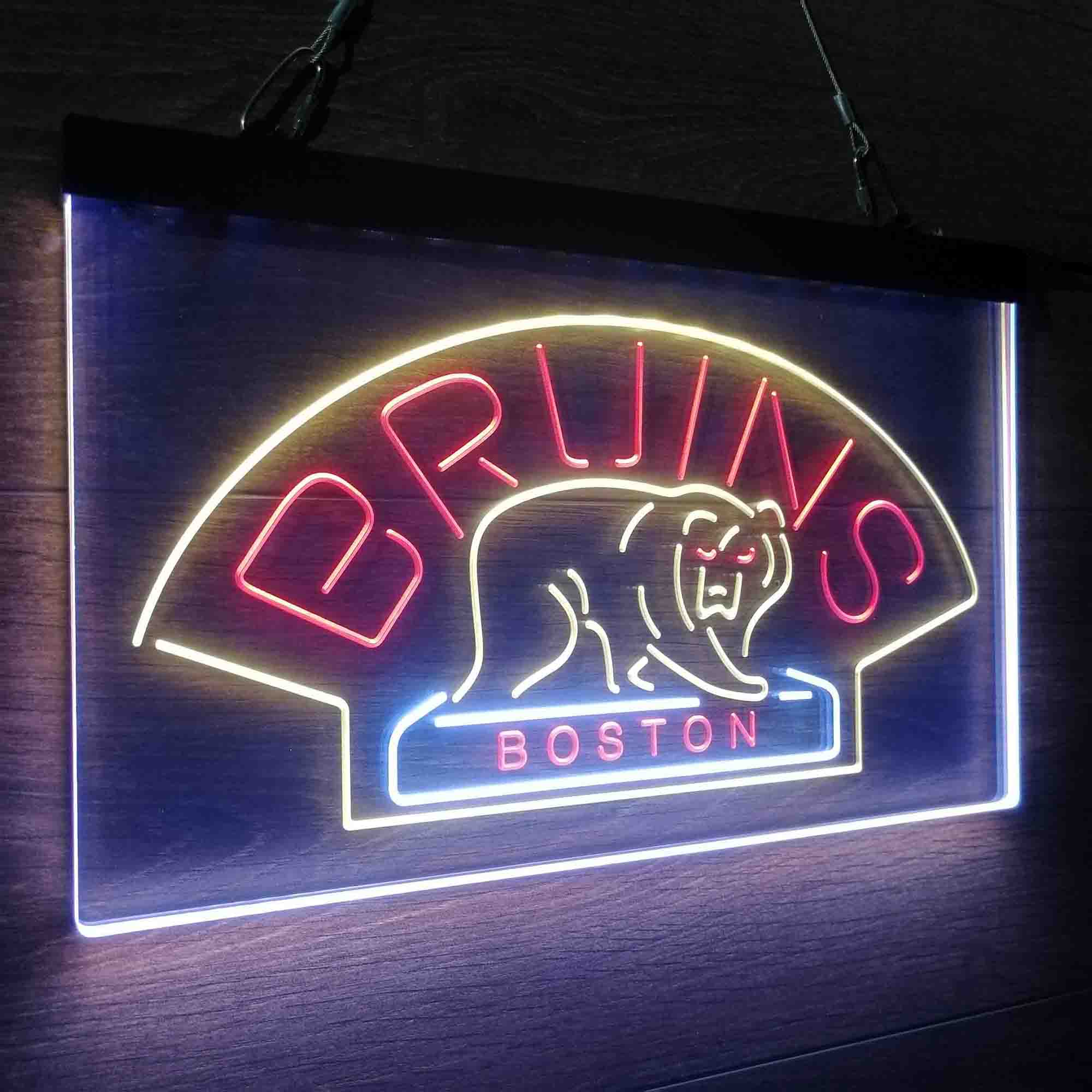 Boston Sport Team Bruins Neon 3-Color LED Sign