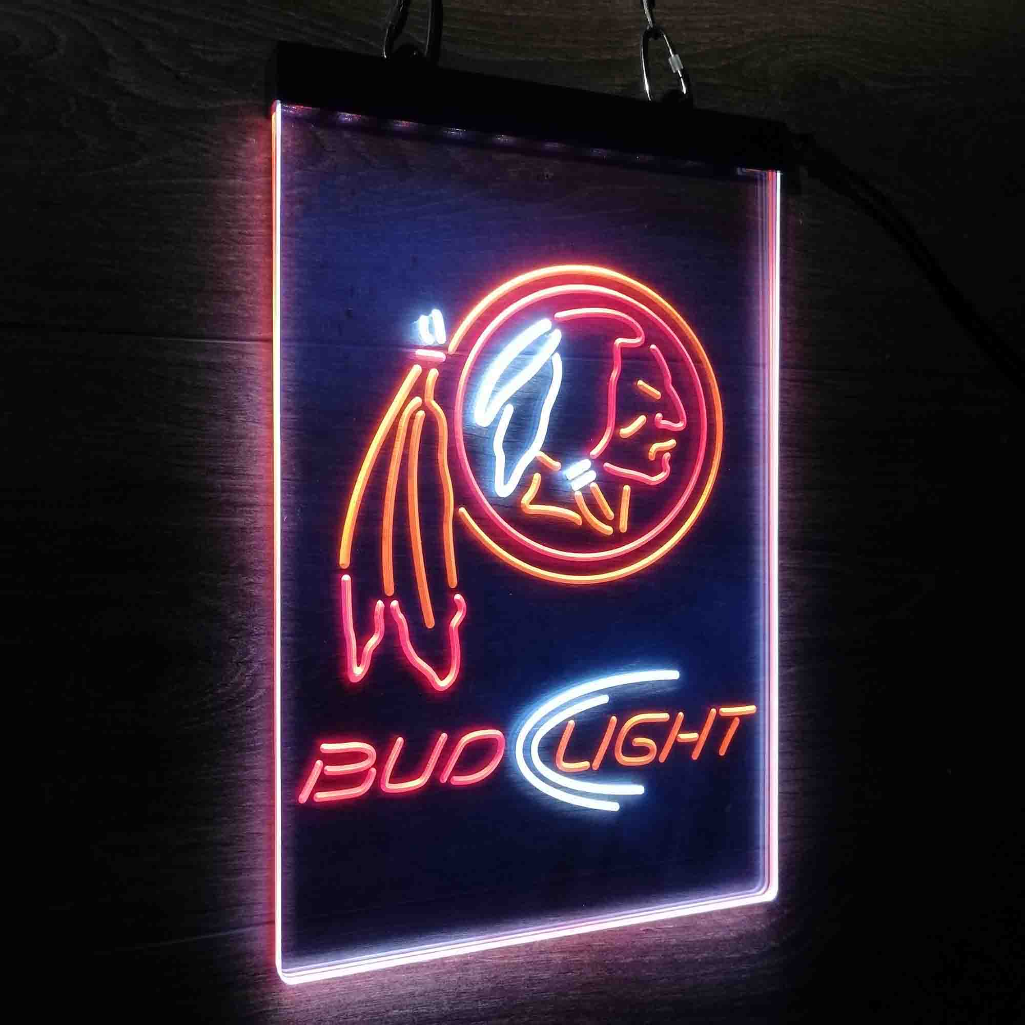 Led Signs Football Bud Light Red Football Team Led New Sign | LED LAB CAVE
