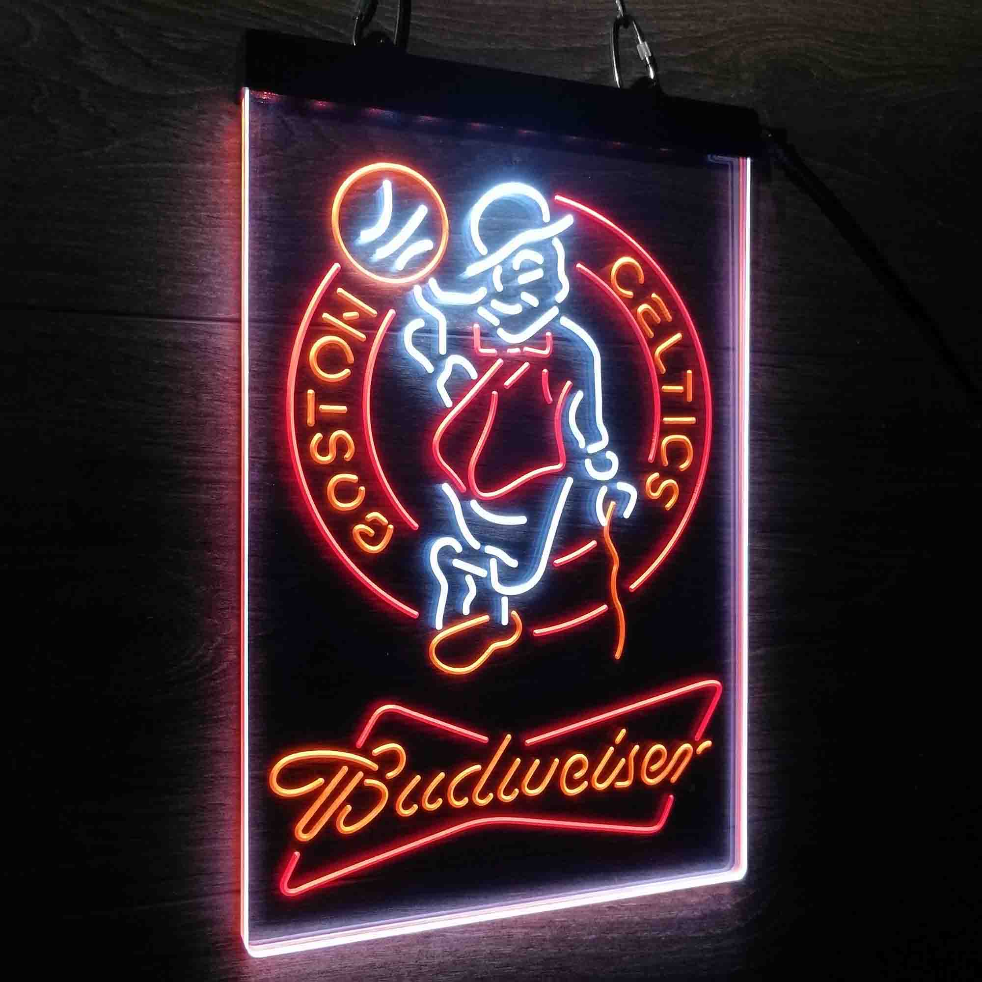 Boston Celtics Nba Budweiser Neon 3-Color LED Sign