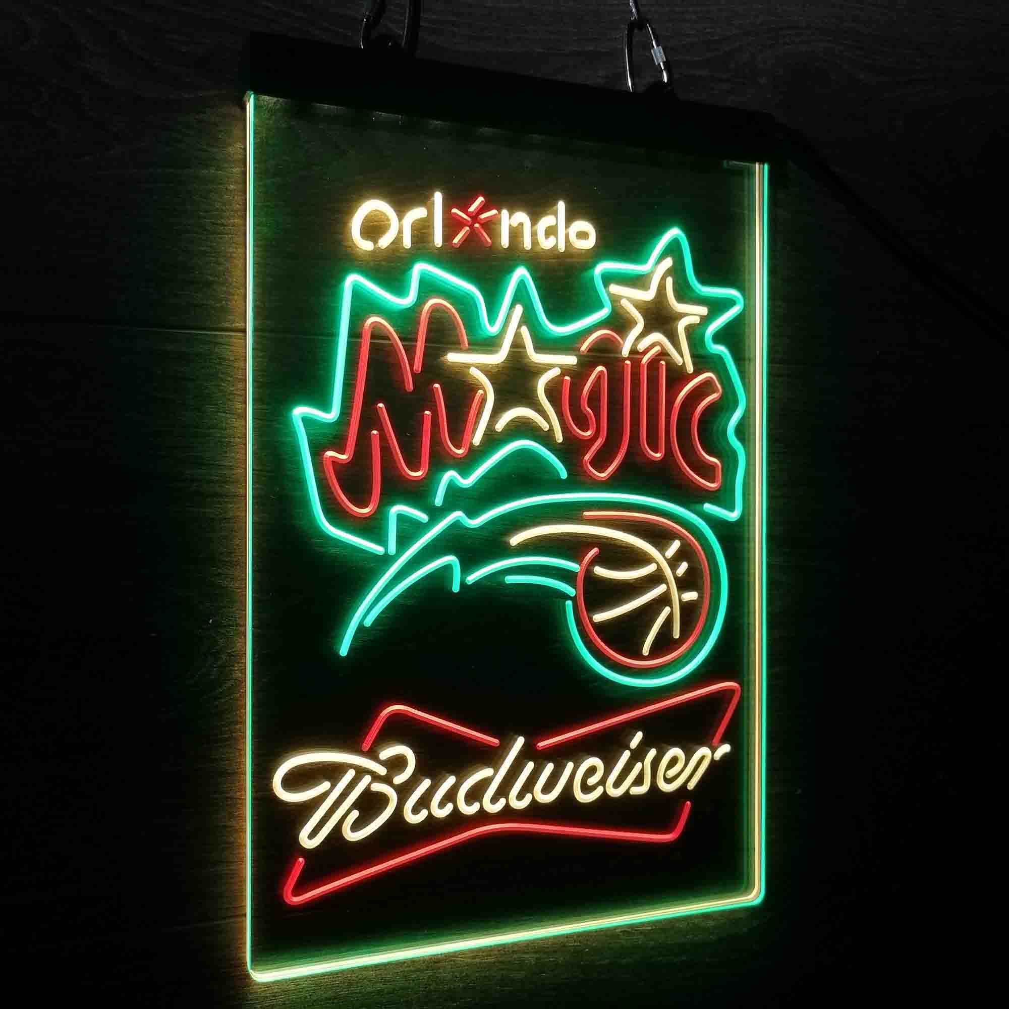 Orlando Magic Nba Budweiser Neon 3-Color LED Sign