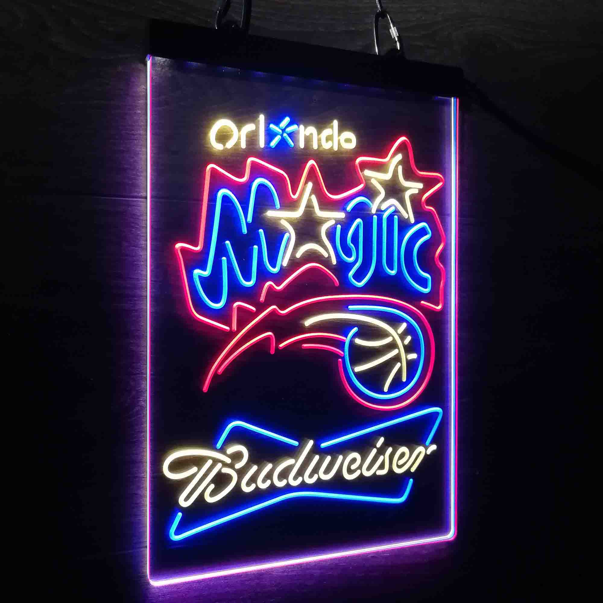 Orlando Magic Nba Budweiser Neon 3-Color LED Sign