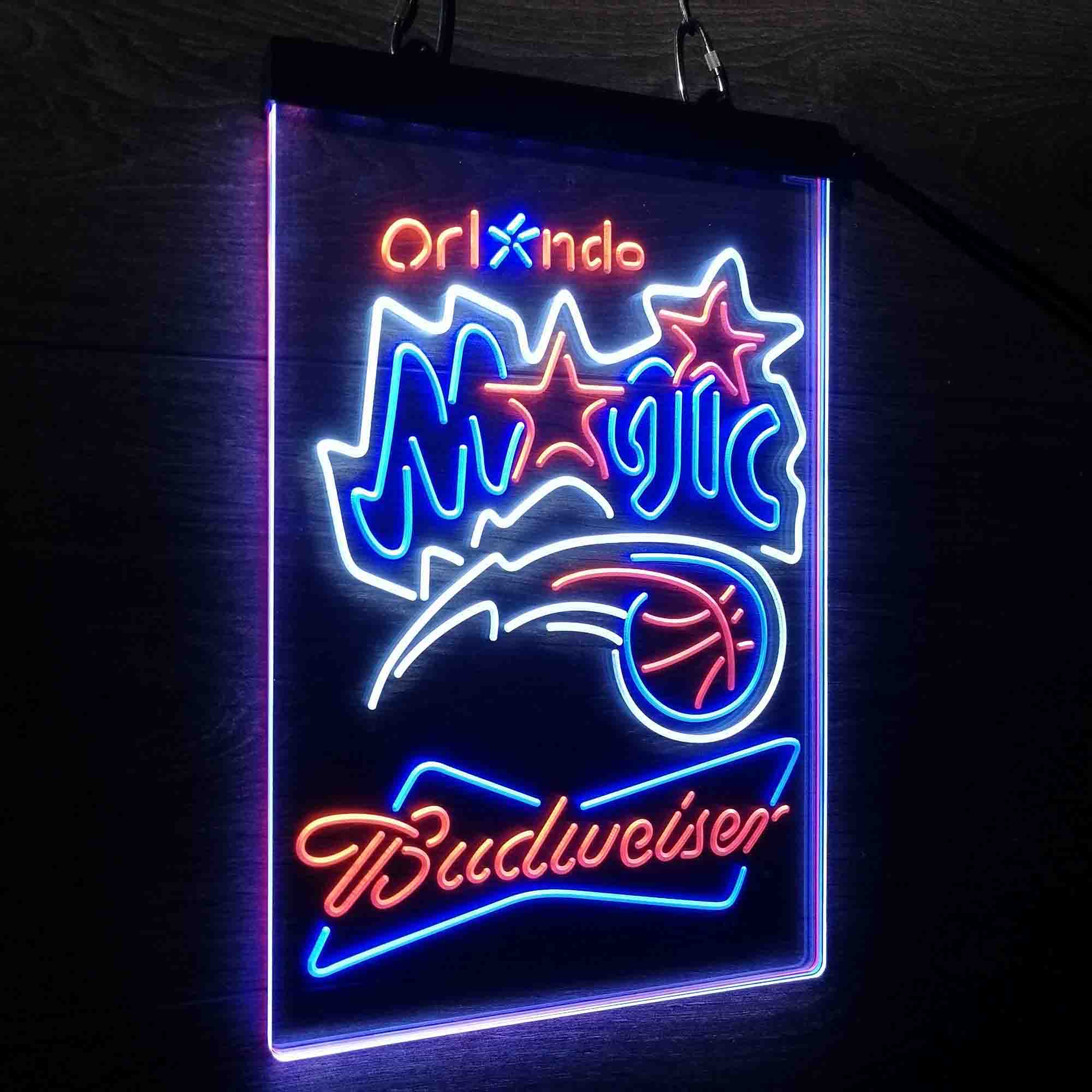 Orlando Magic Nba Budweiser Neon 3-Color LED Sign