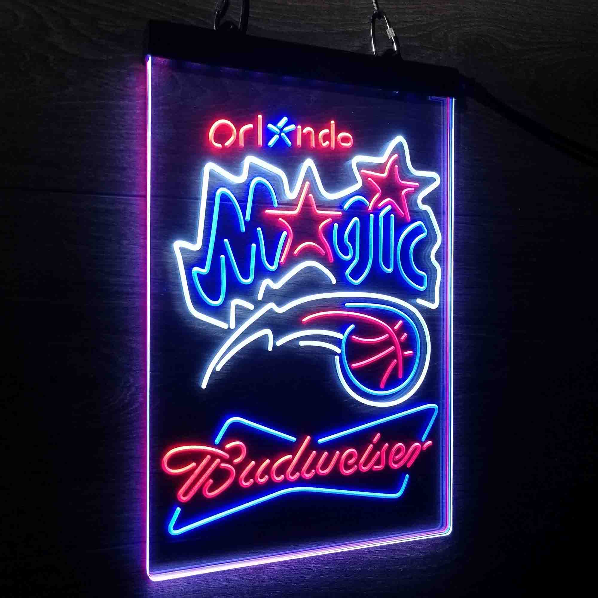 Orlando Magic Nba Budweiser Neon 3-Color LED Sign