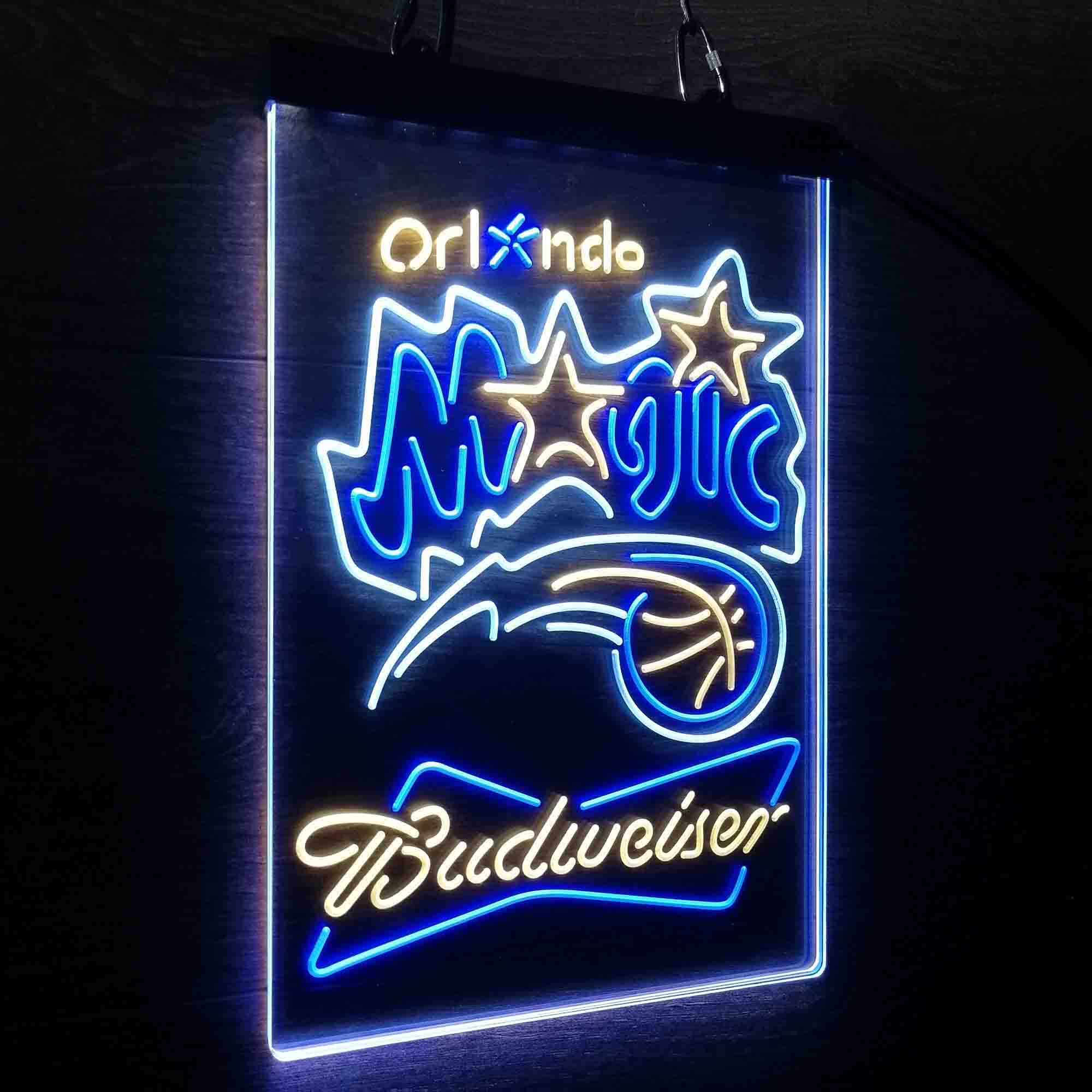 Orlando Magic Nba Budweiser Neon 3-Color LED Sign