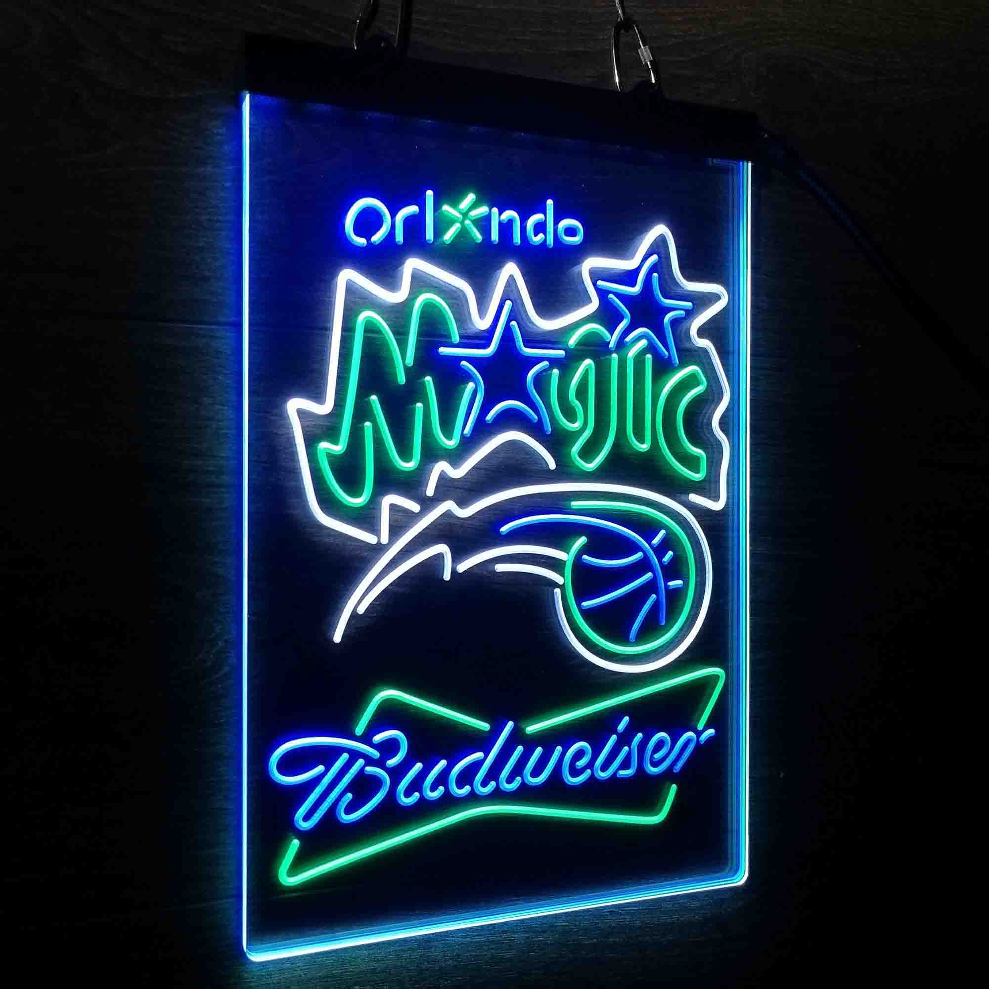 Orlando Magic Nba Budweiser Neon 3-Color LED Sign