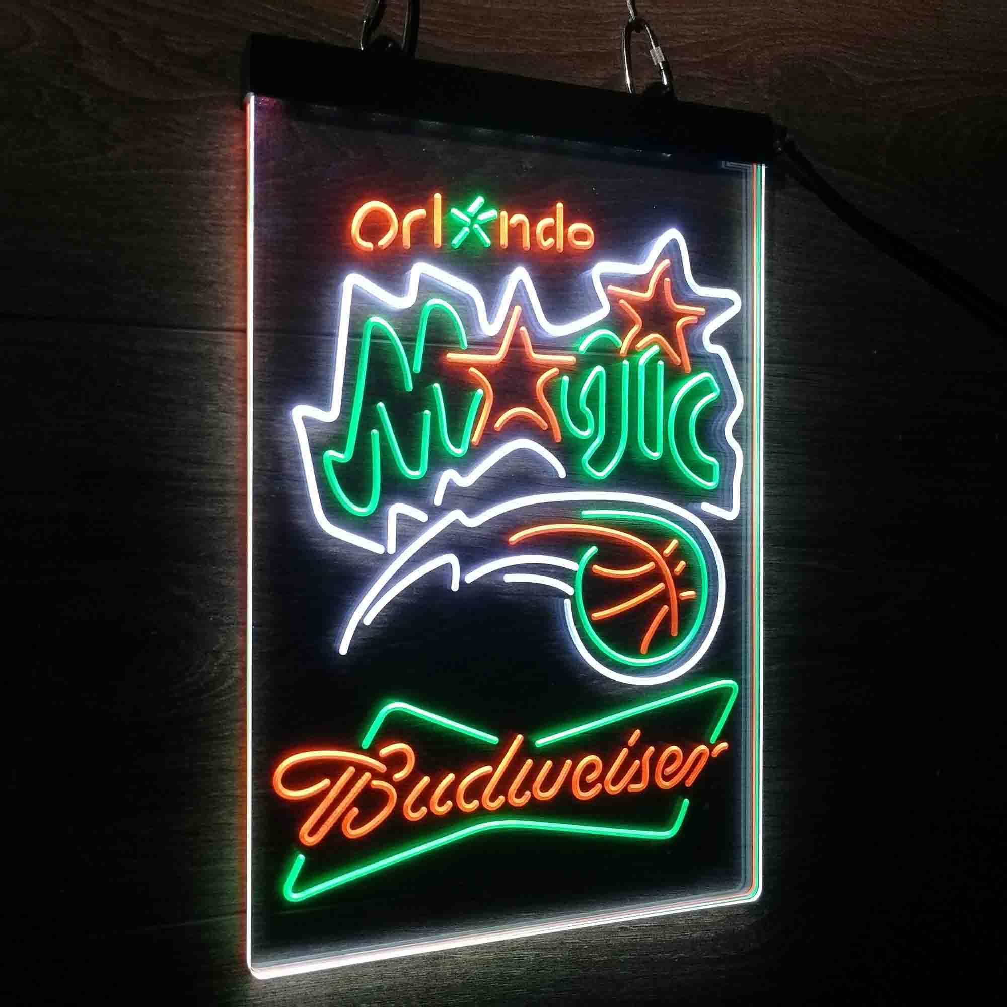 Orlando Magic Nba Budweiser Neon 3-Color LED Sign