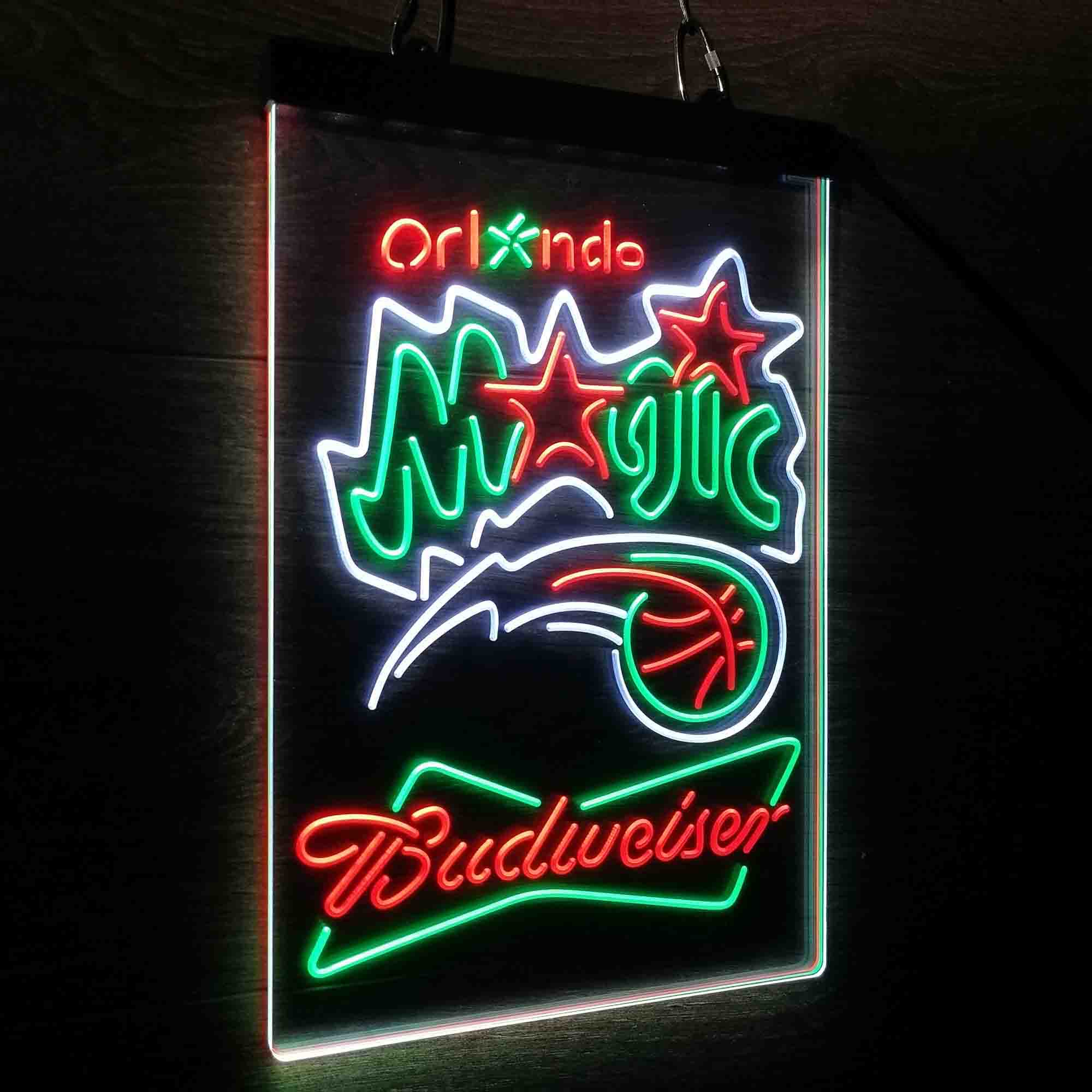 Orlando Magic Nba Budweiser Neon 3-Color LED Sign